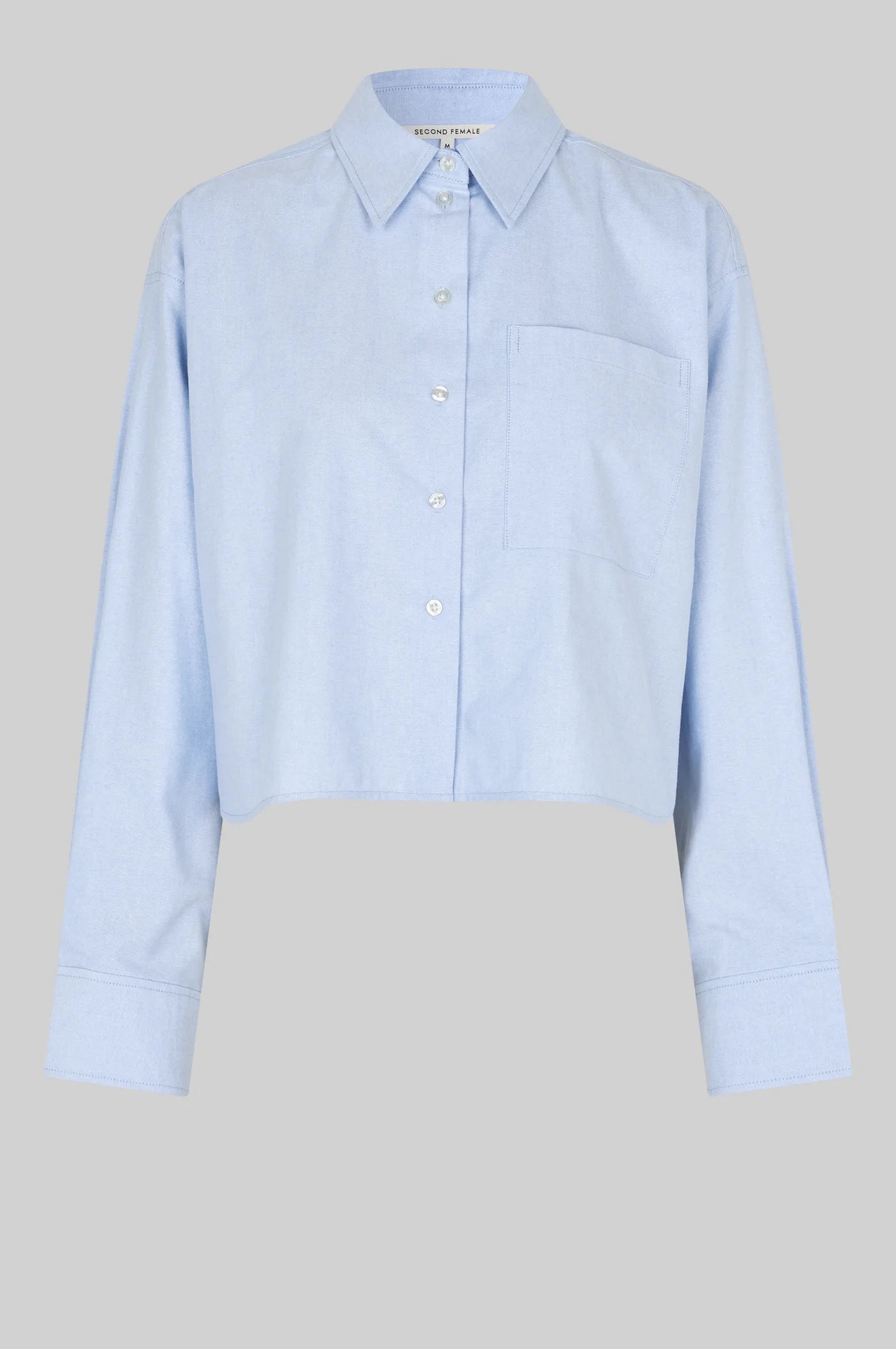 Baulo Cropped Shirt in Cashmere Blue