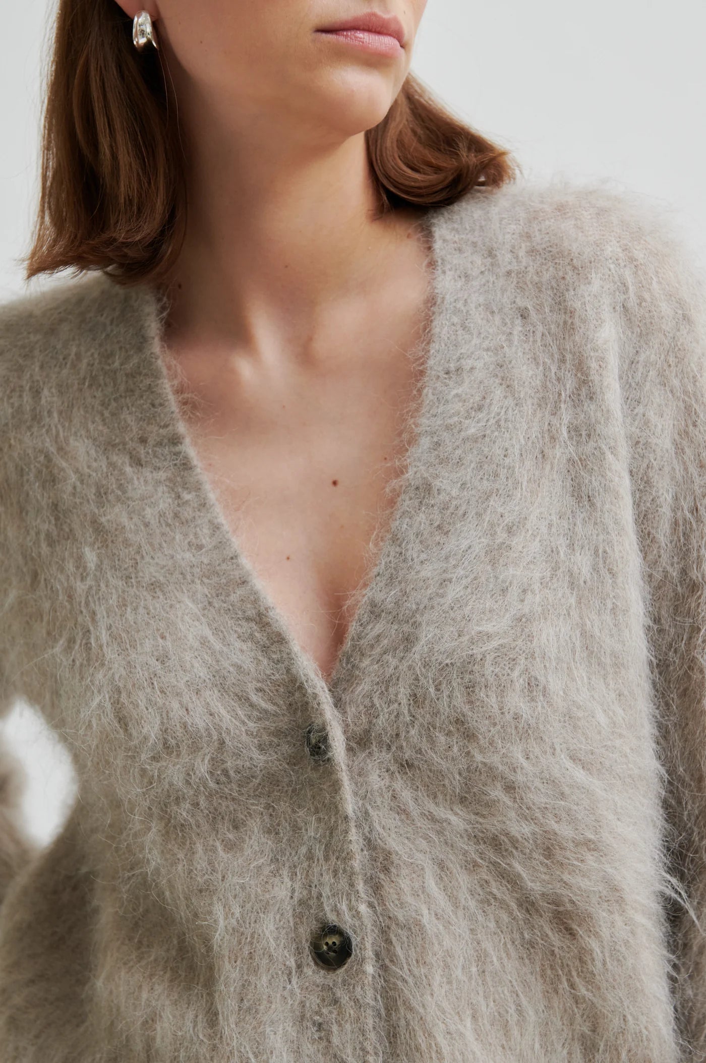 Karla Knit Cardigan in Pumice Stone