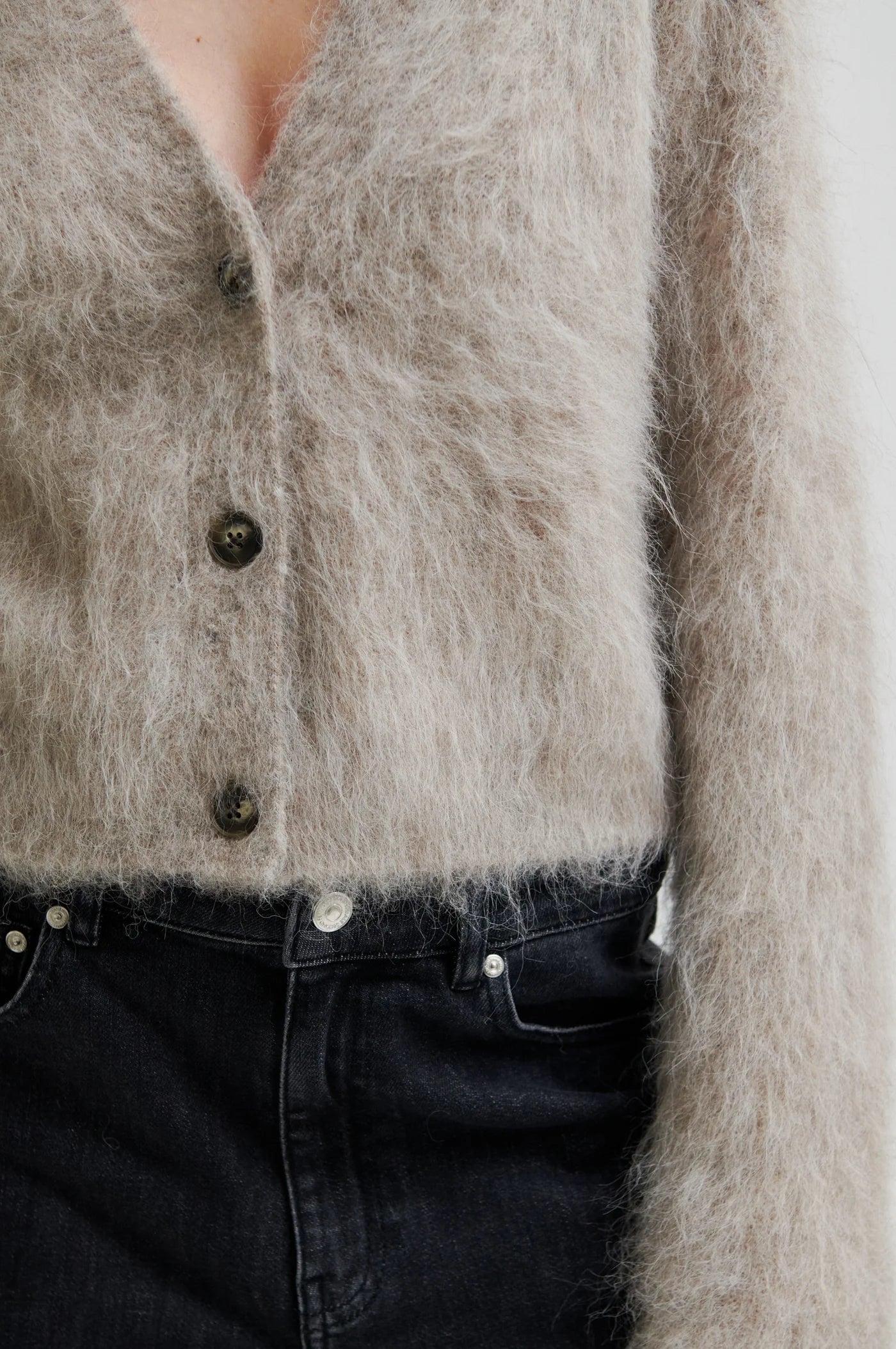 Karla Knit Cardigan in Pumice Stone