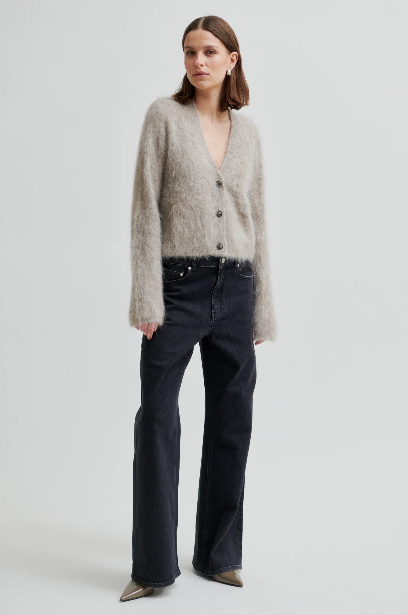 Karla Knit Cardigan in Pumice Stone
