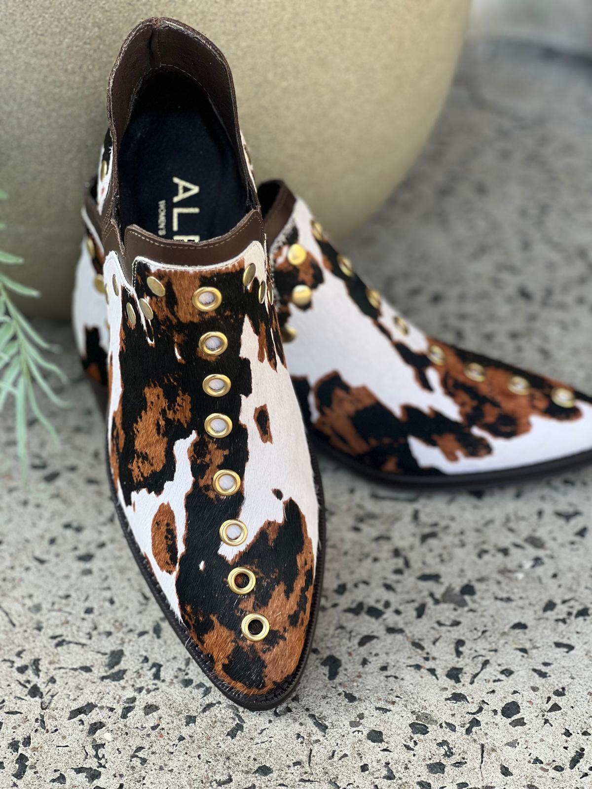 Ankle Boot in Cow Print