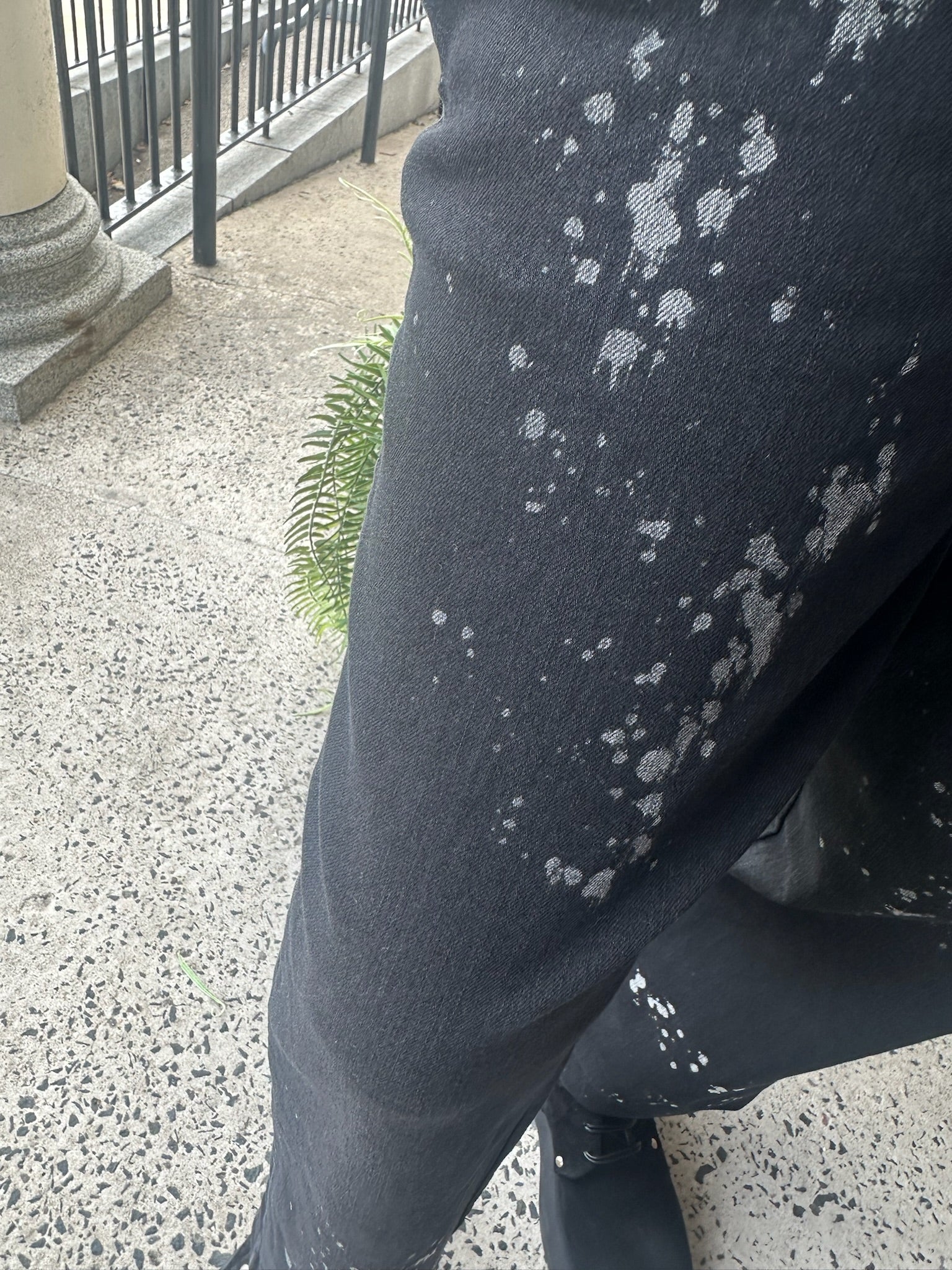 Splash Print Jeans in Black