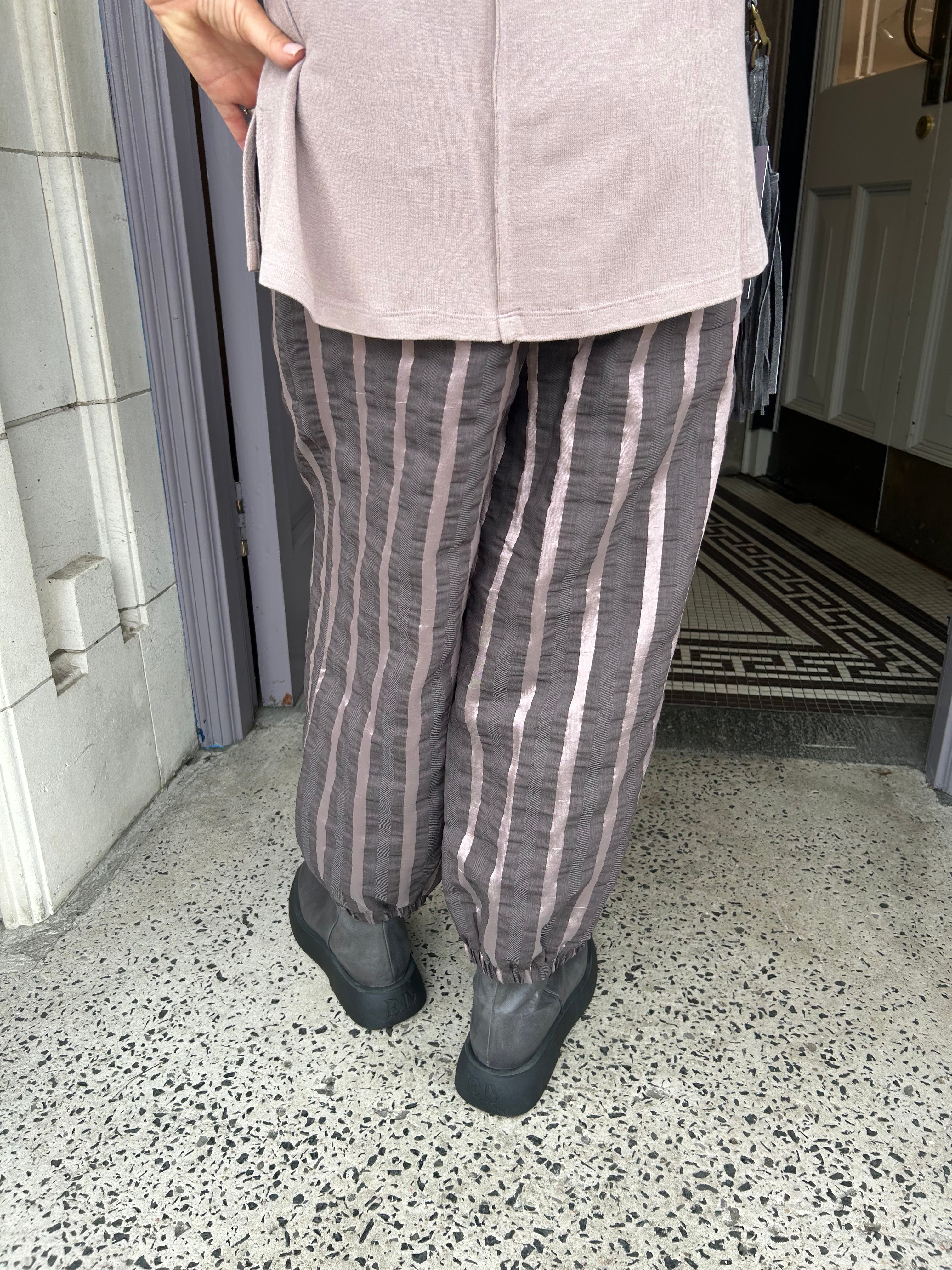 Trouser in Pink Stripe