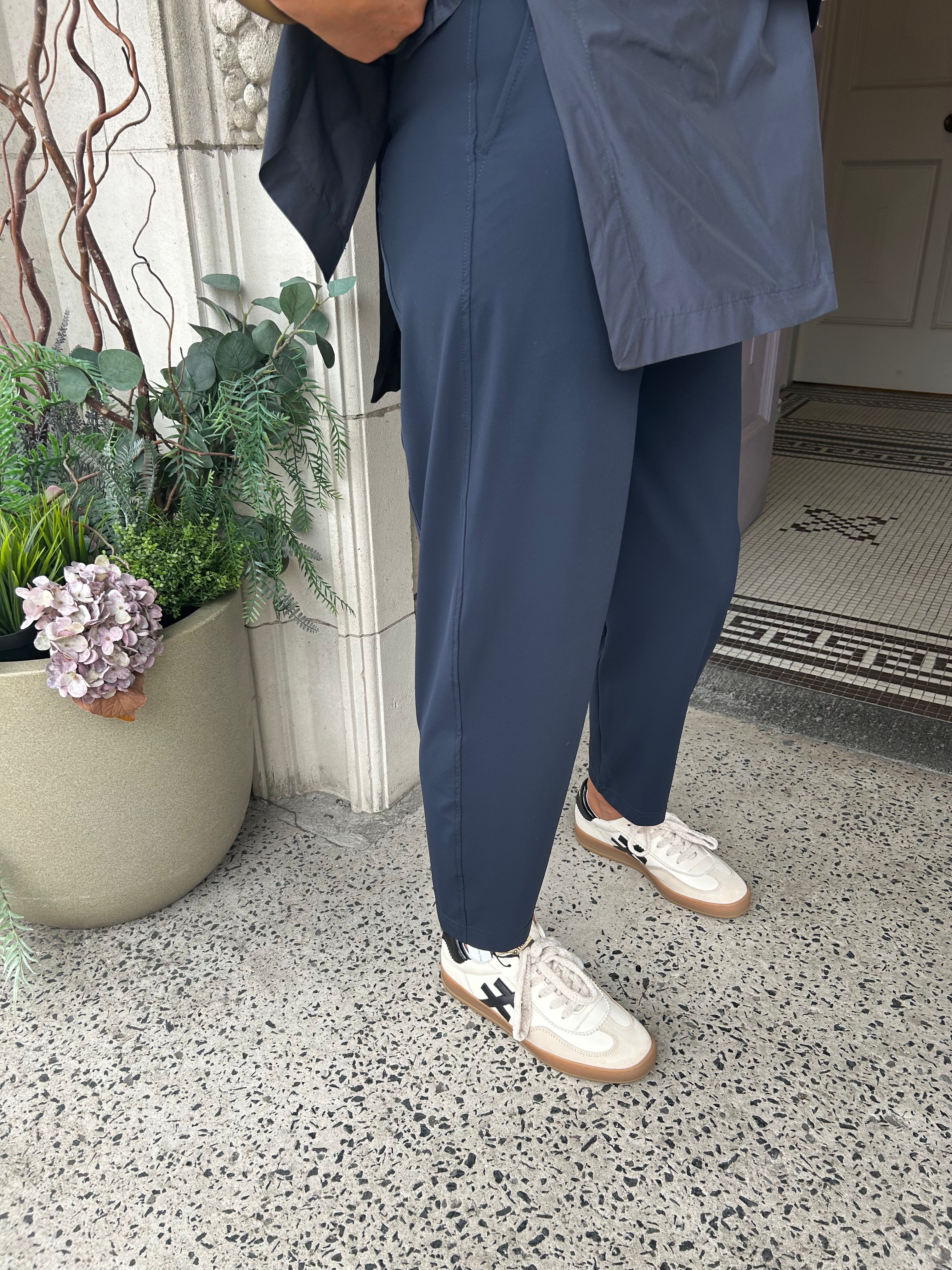 Travel Fabric Trouser in Night Blue