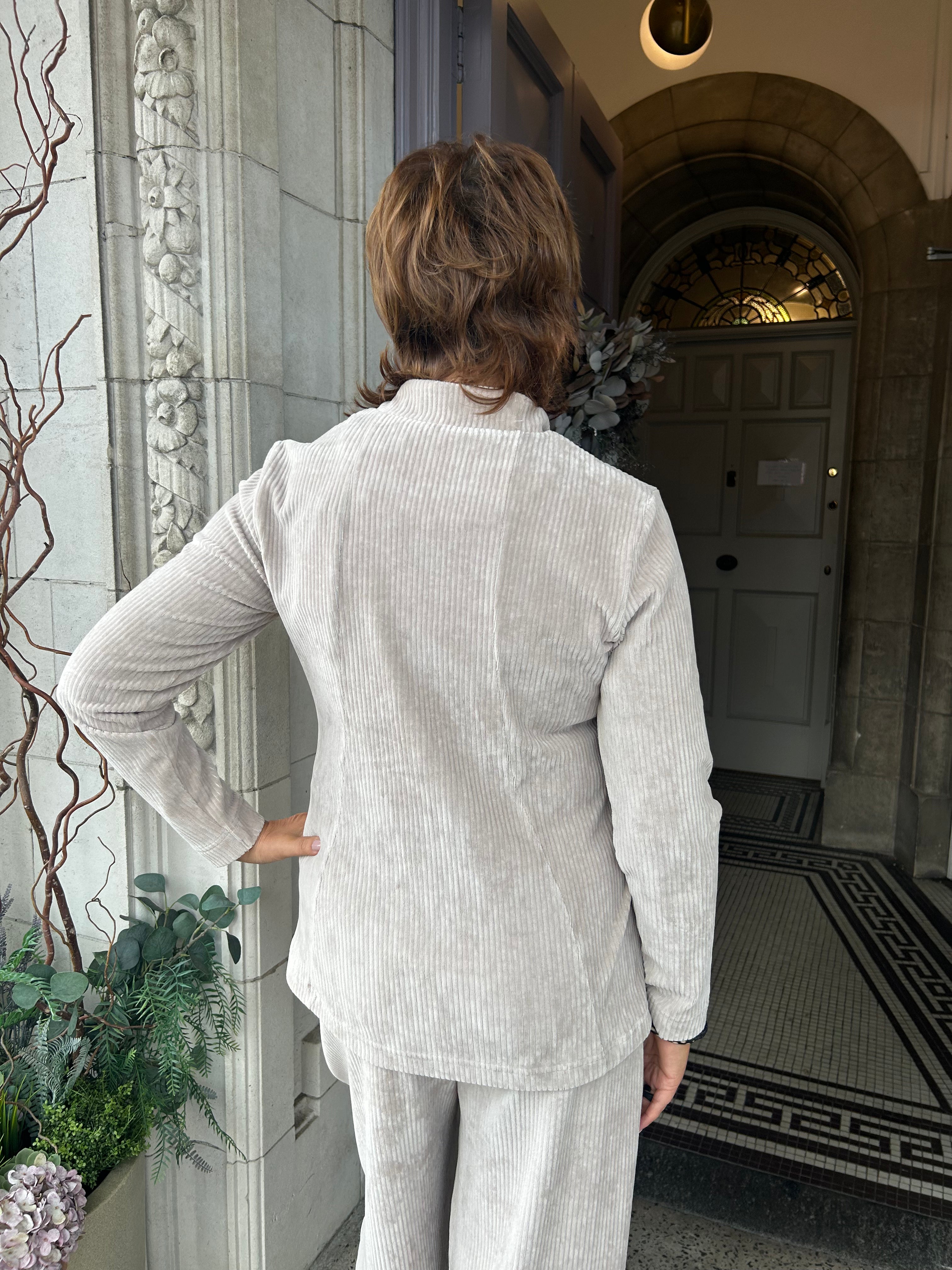 Corduroy Jacket in Pebble