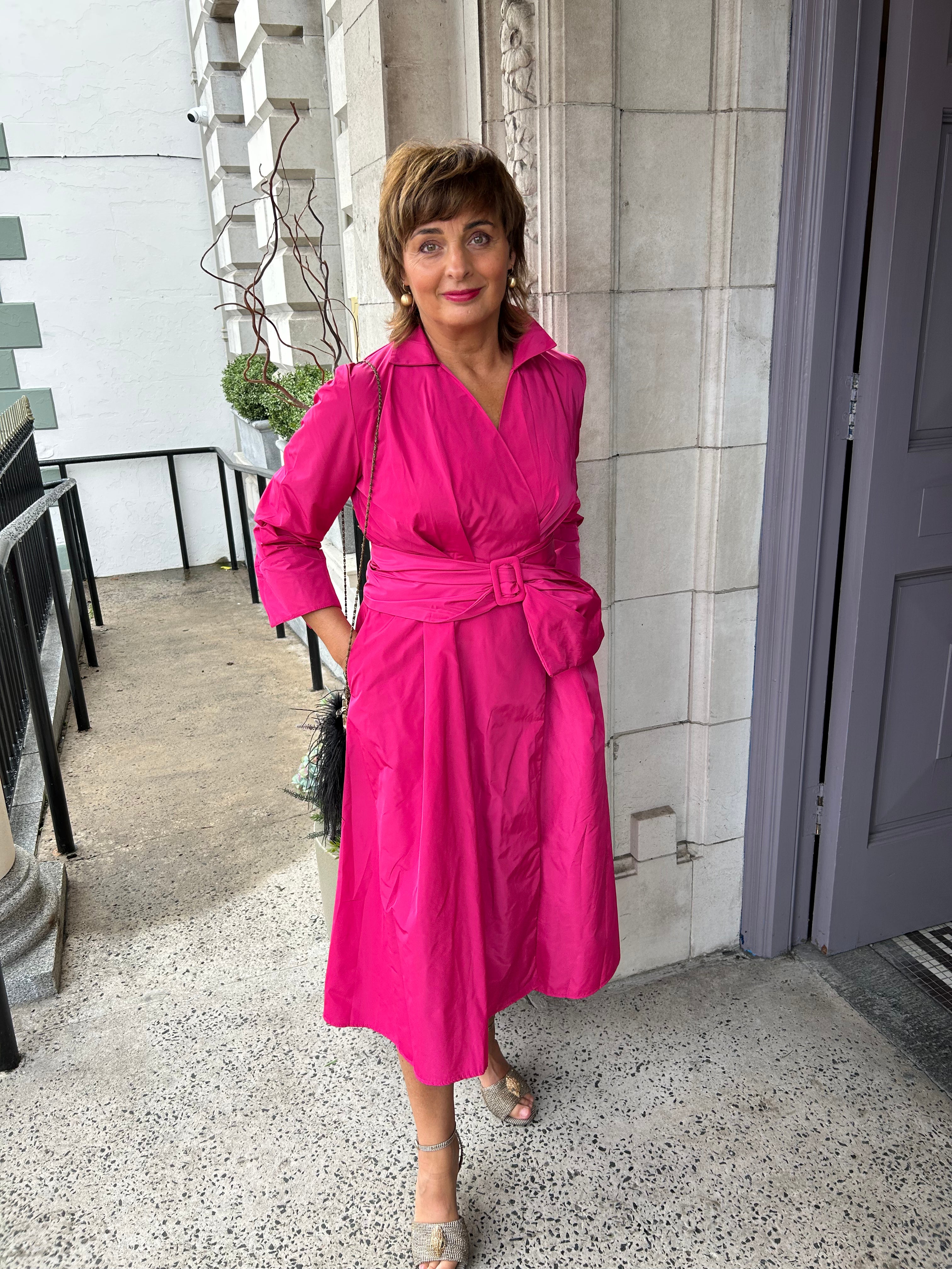 Penelope Midi Dress in Pink