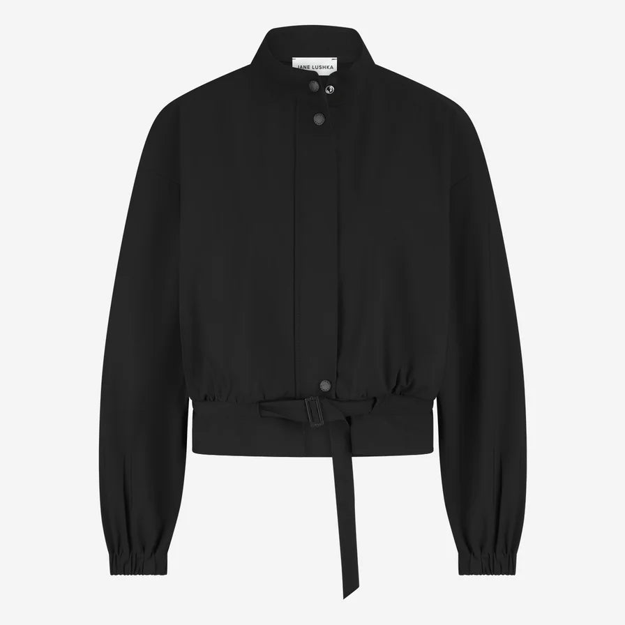 Technical Jersey Ian Jacket in Black
