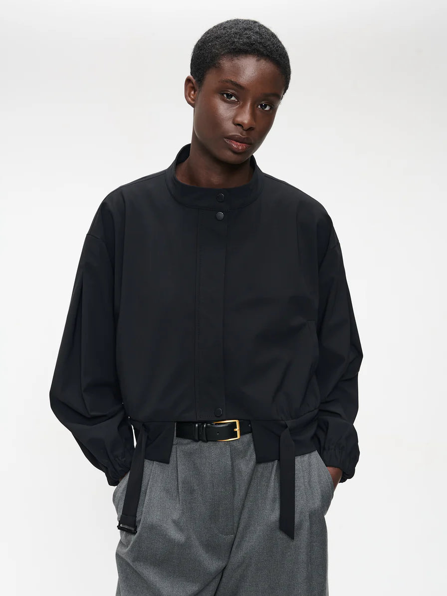 Technical Jersey Ian Jacket in Black
