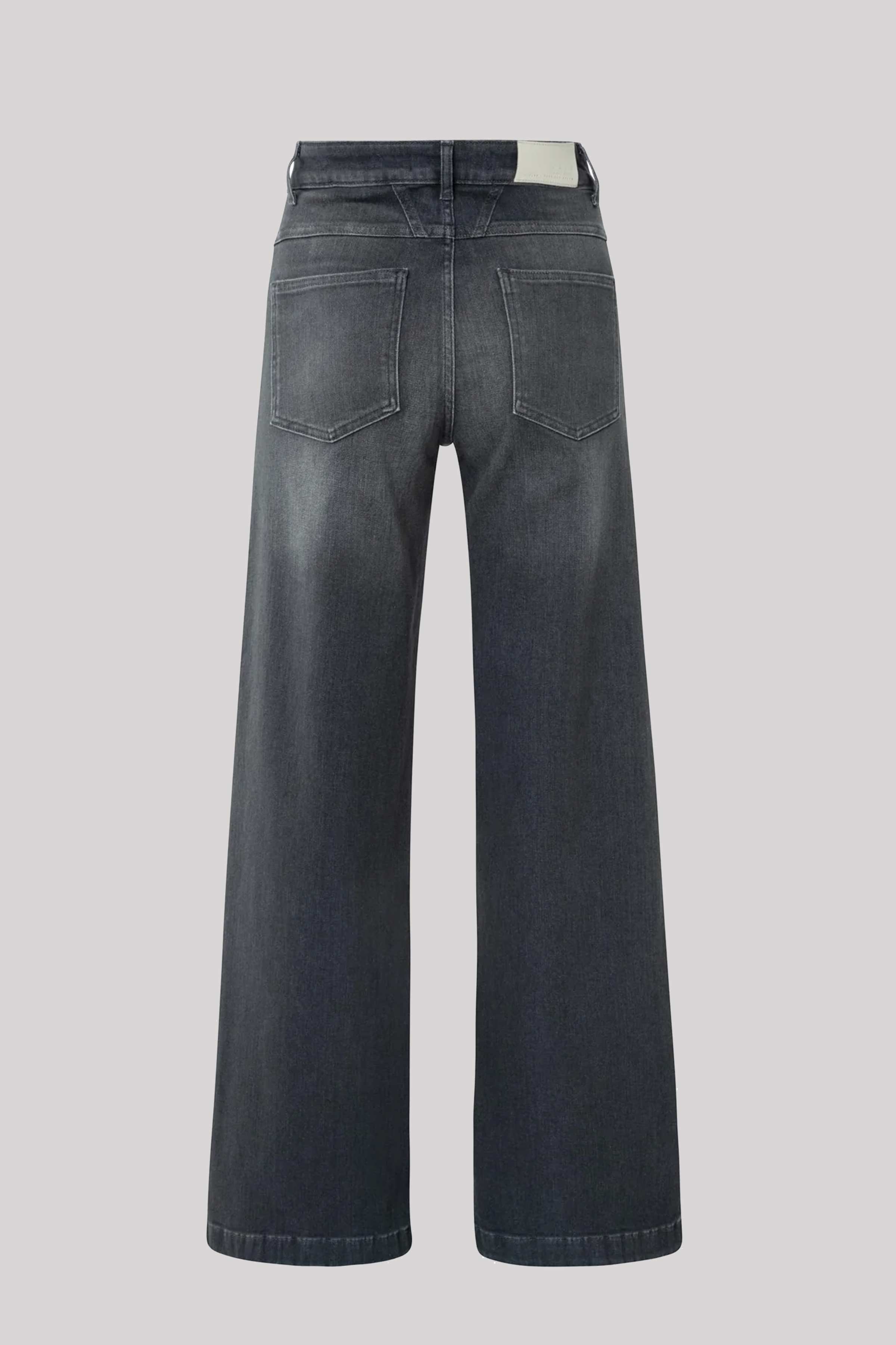 High Waist Loose Fit Jeans in Grey Denim