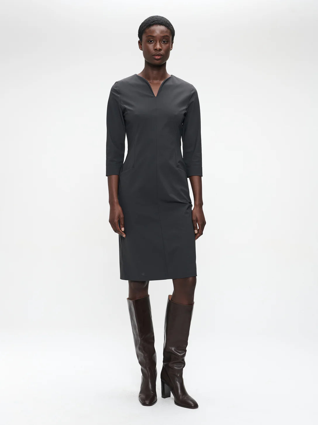Martin Jersey Dress in Dark Grey