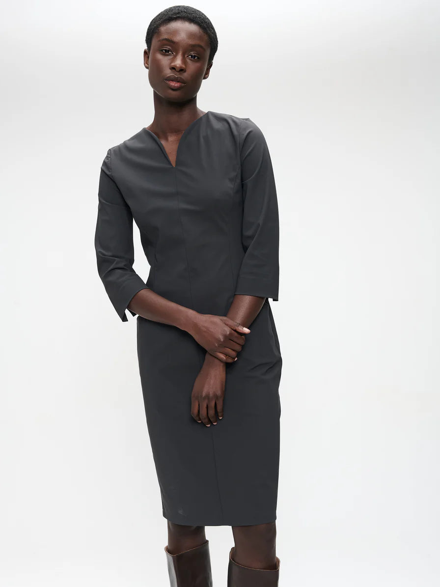 Martin Jersey Dress in Dark Grey