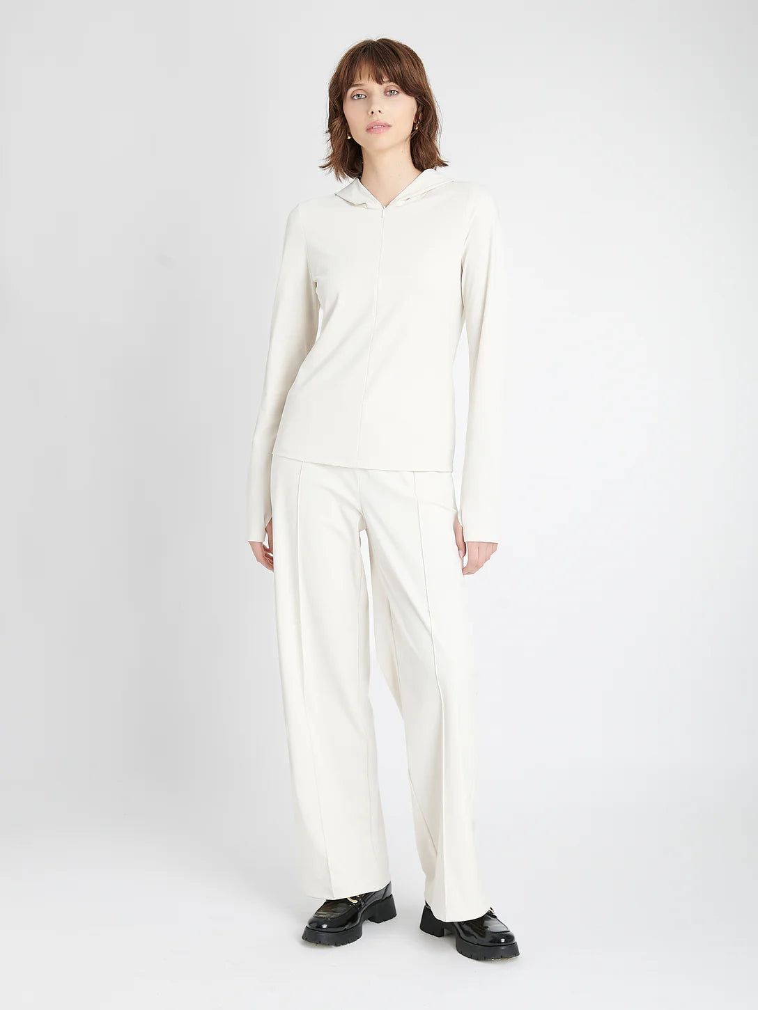 Melissa Jersey Top in Off White