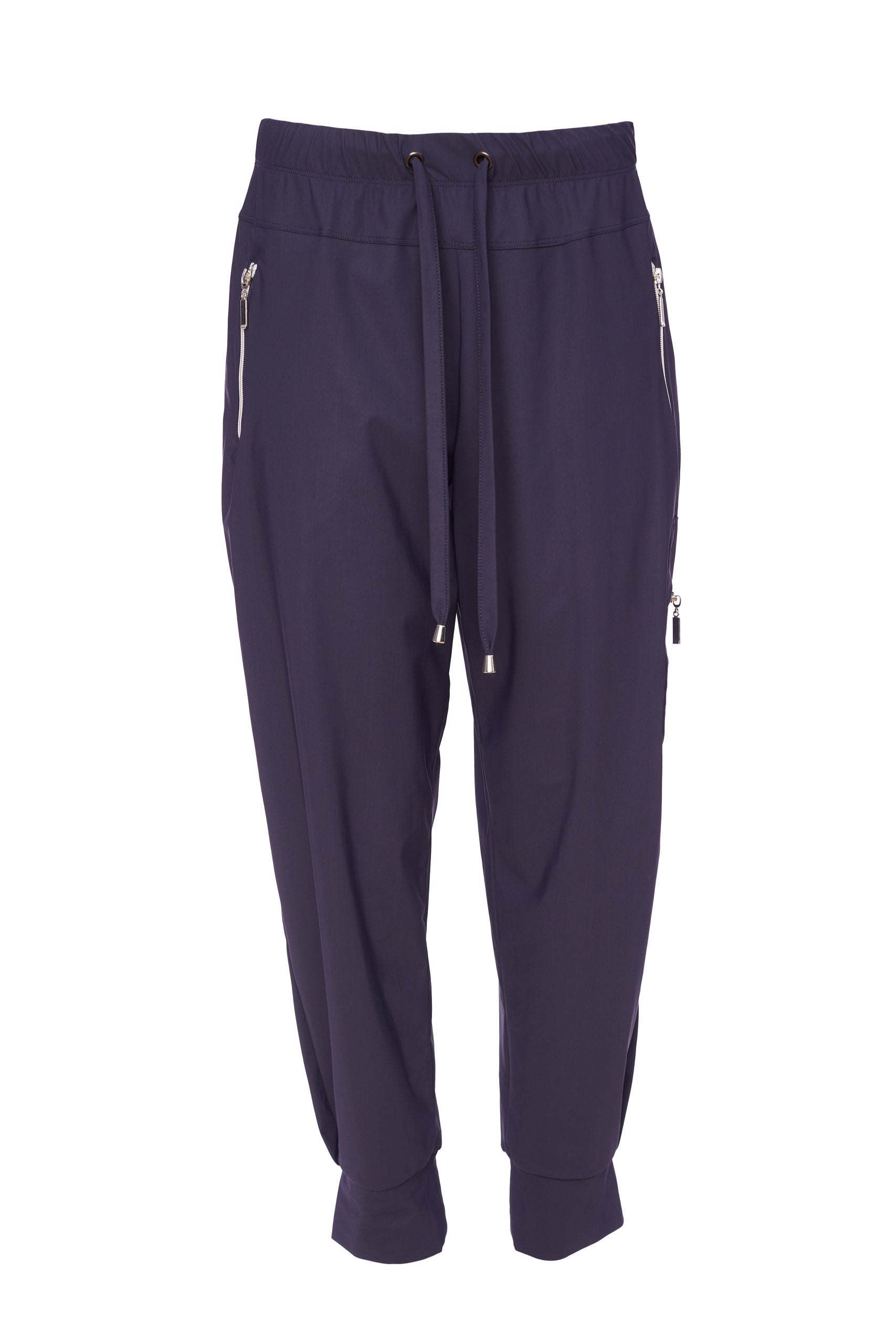 Cuff Trouser with Side Pocket/Zip in Navy