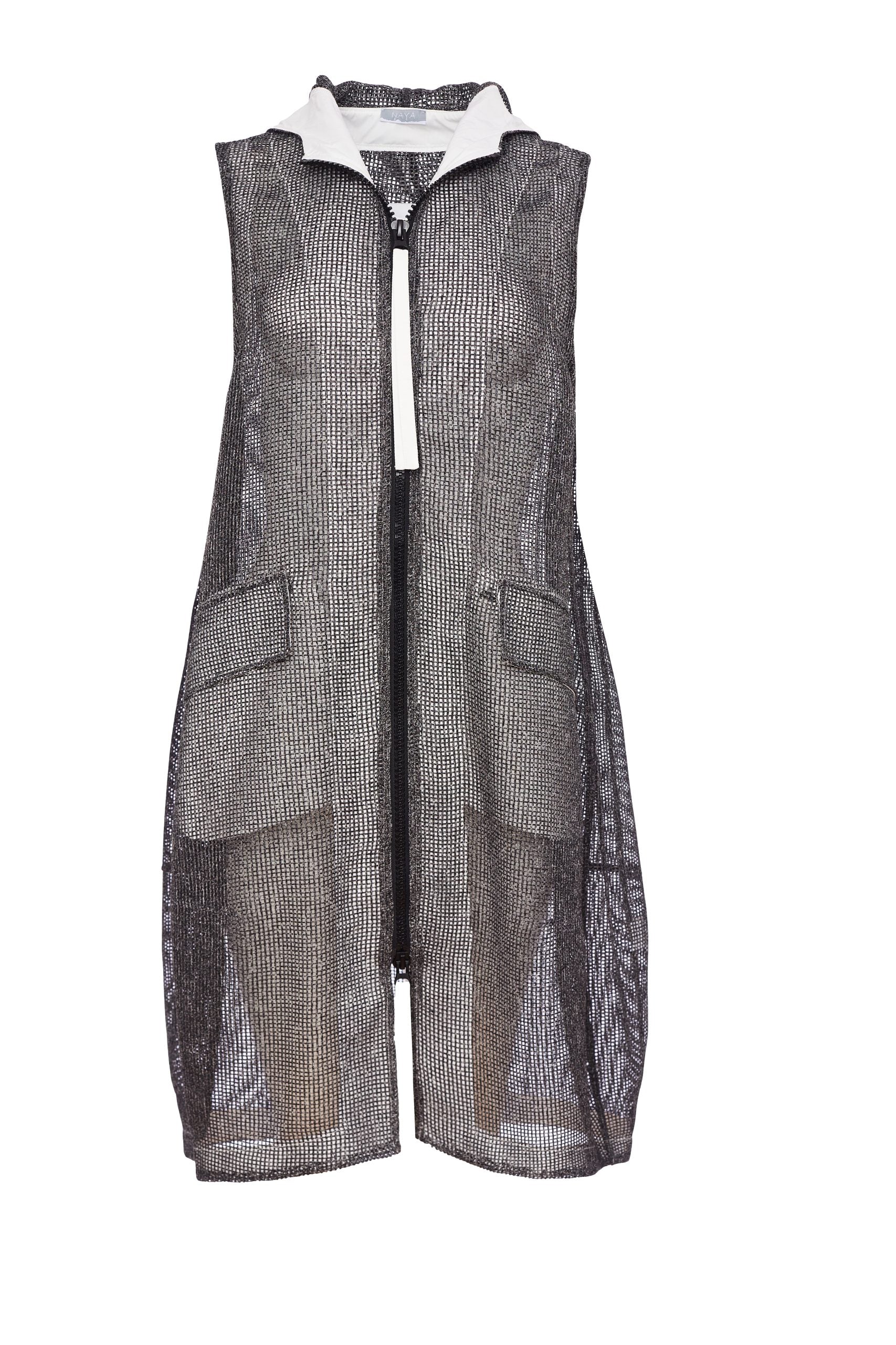 Loose Weave Waistcoat in Anthracite
