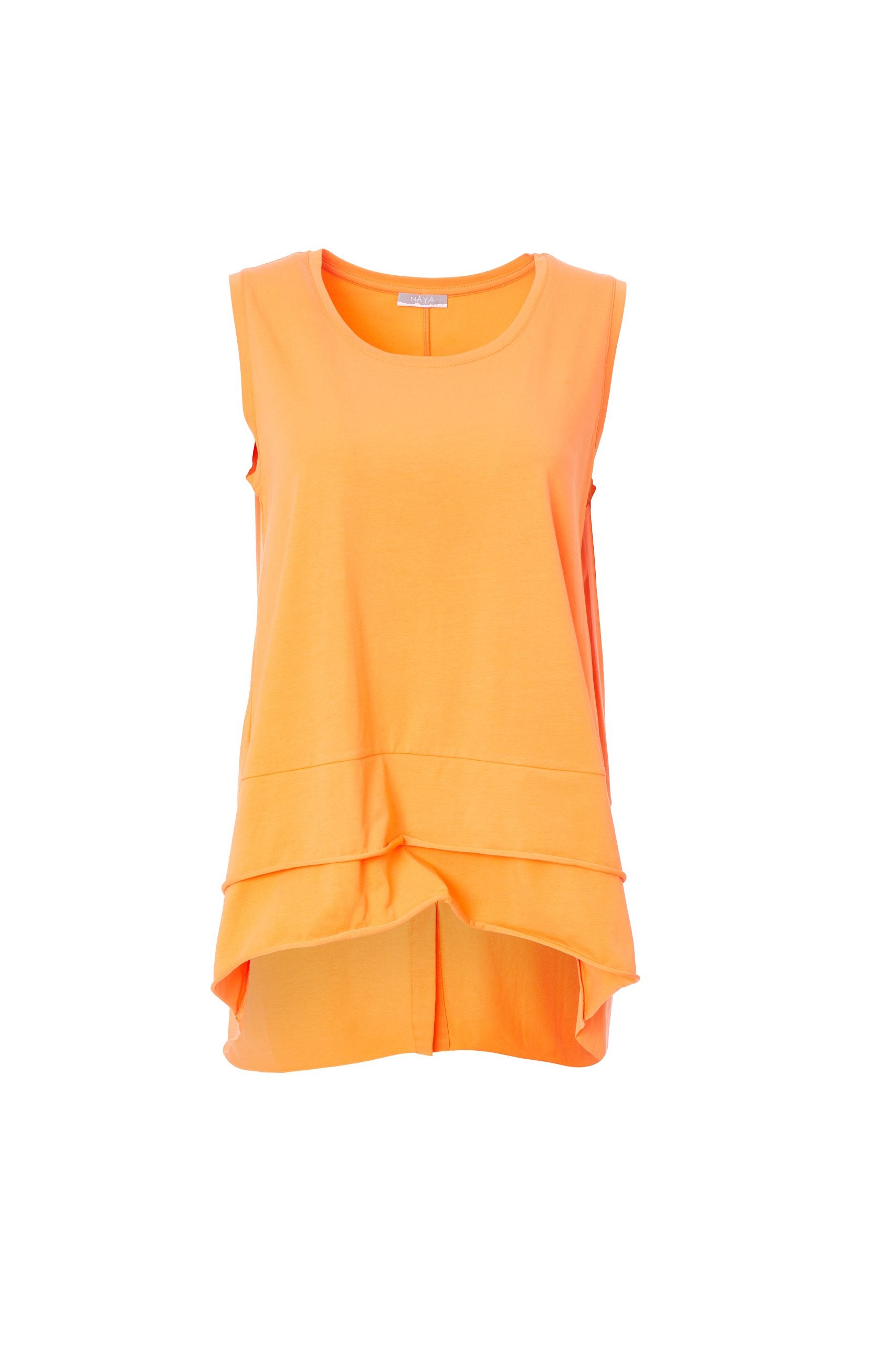 Cami Top with Hem Panel in Nectarine a