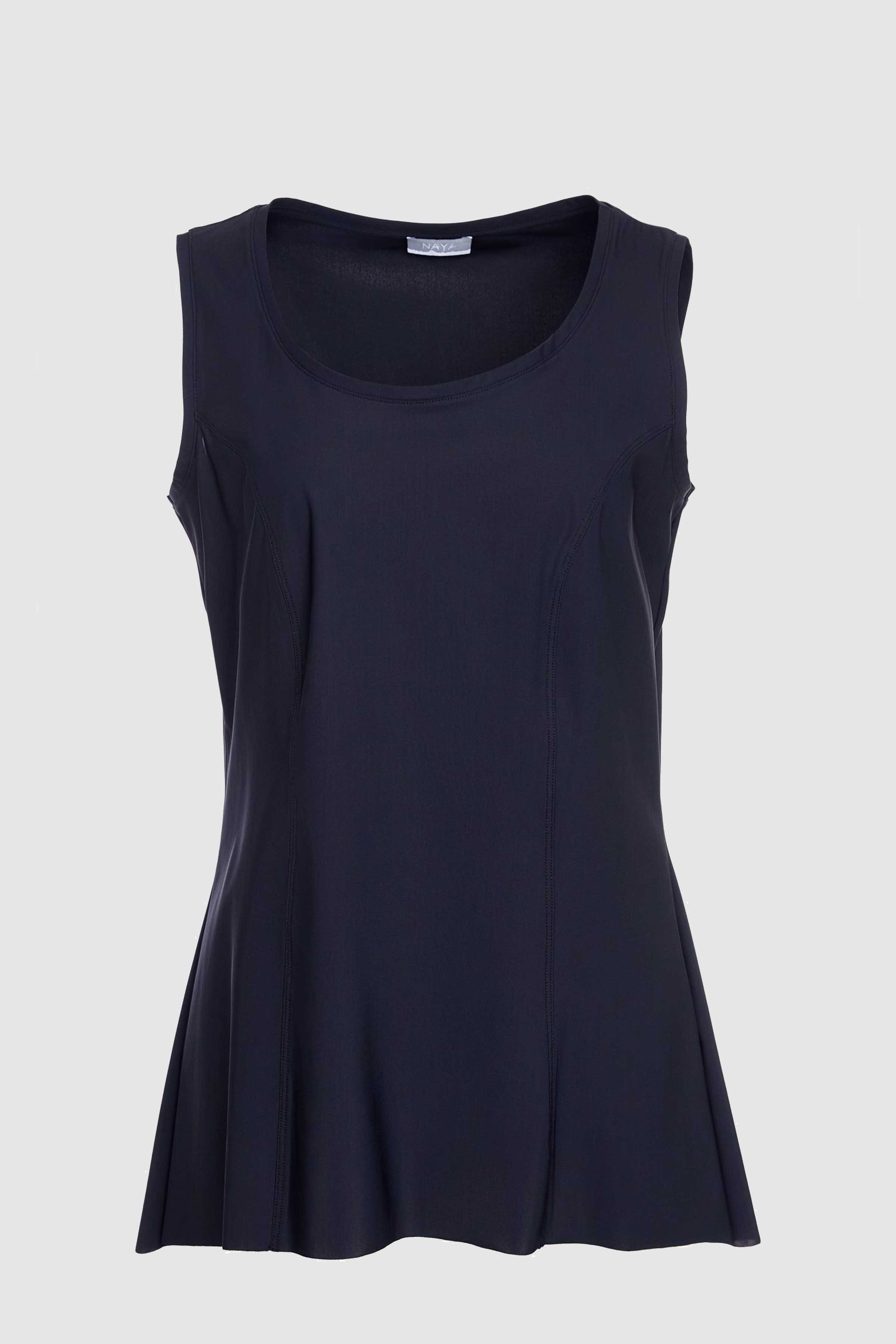 Cami Top with Seams in Black