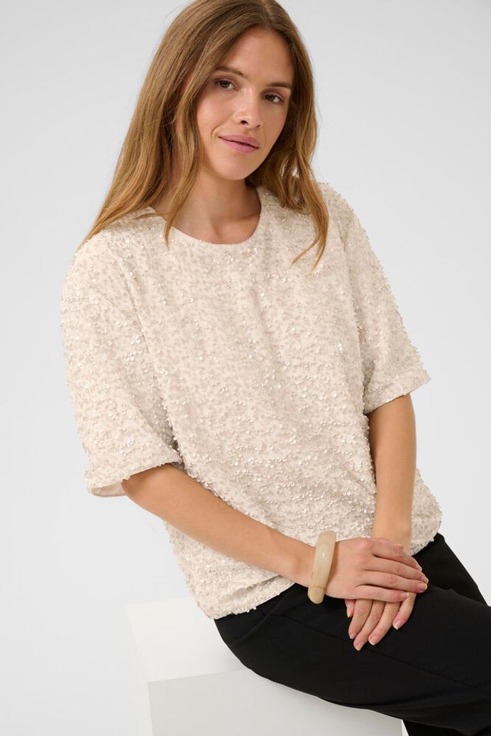 Nali Blouse in Whitecap