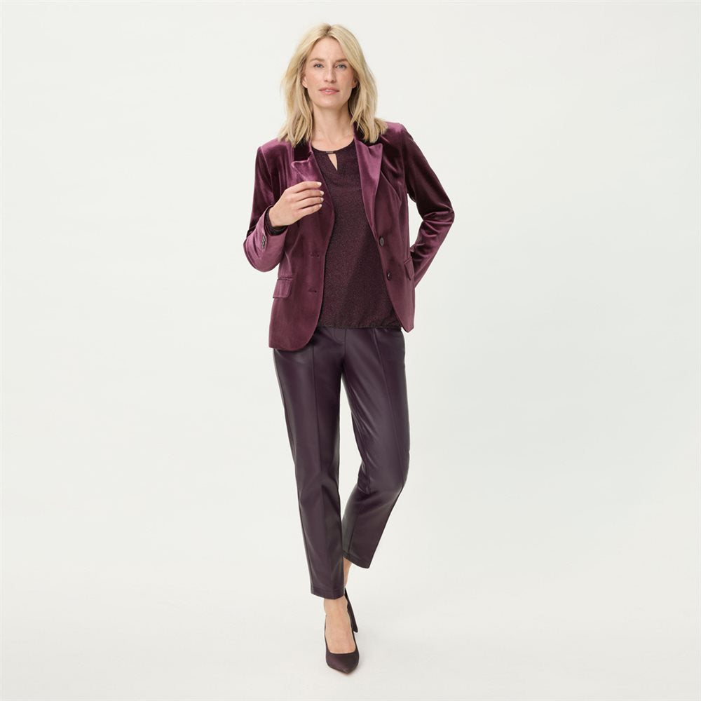 Long Sleeve Top in Dark Wine
