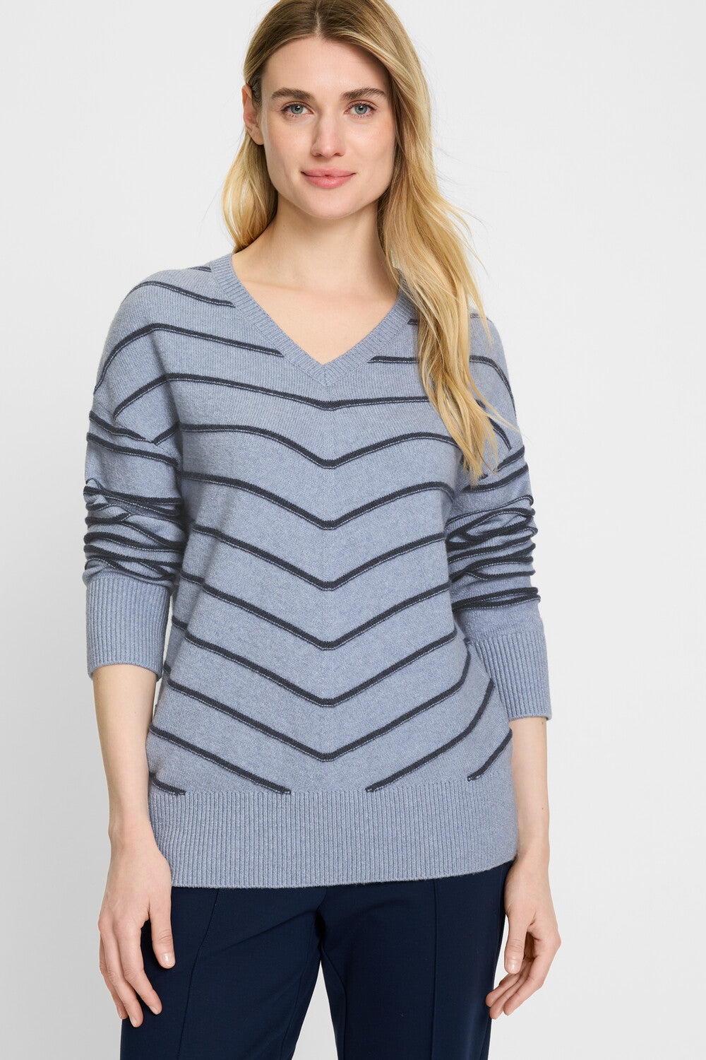 Long Sleeve Pullover in Blue Haze