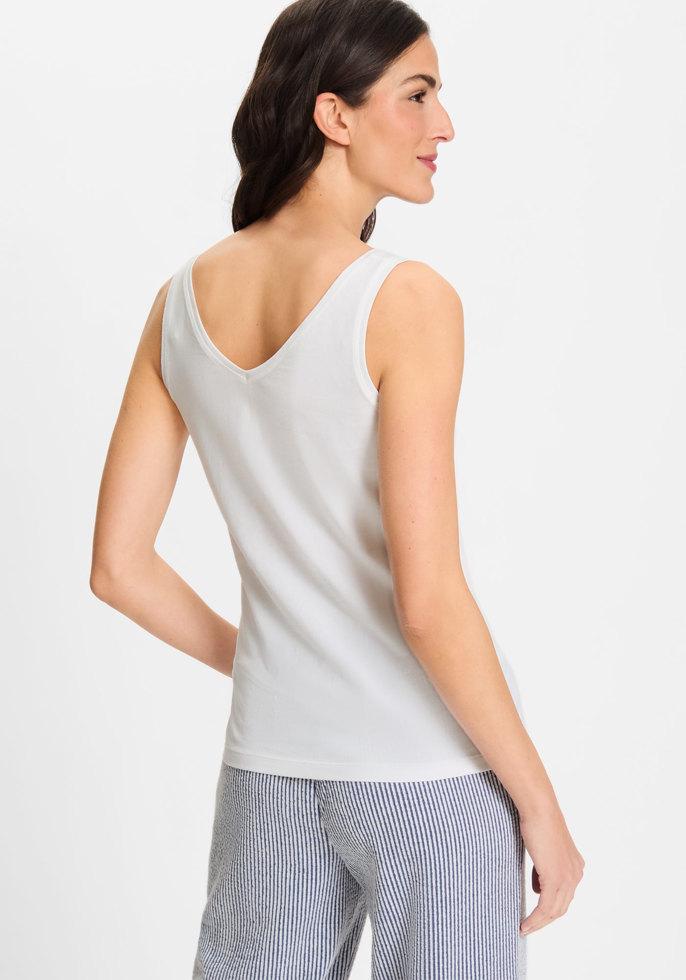 Reversable Sleeveless T-Shirt in White