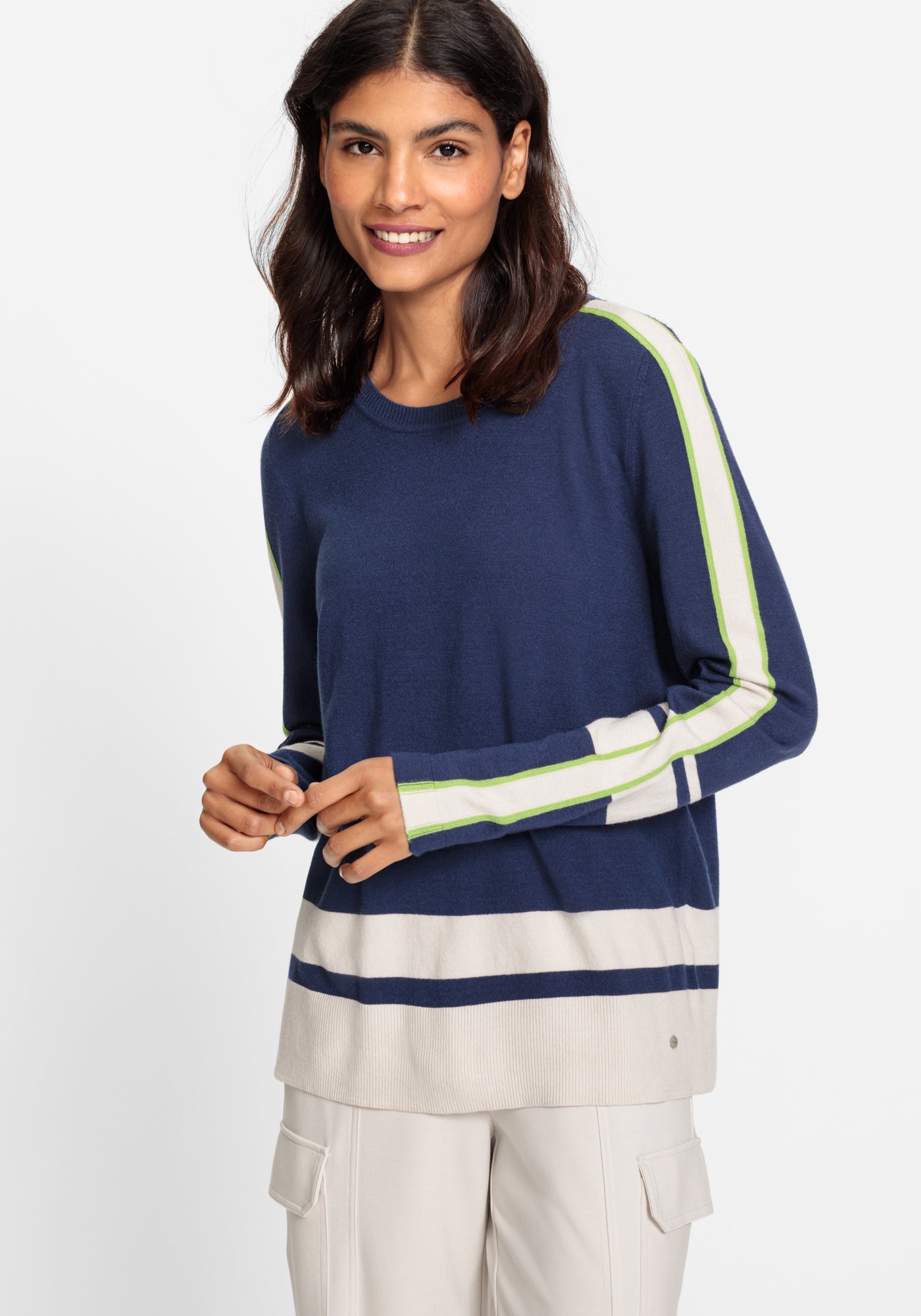 Long Sleeve Pullover in Night Blue