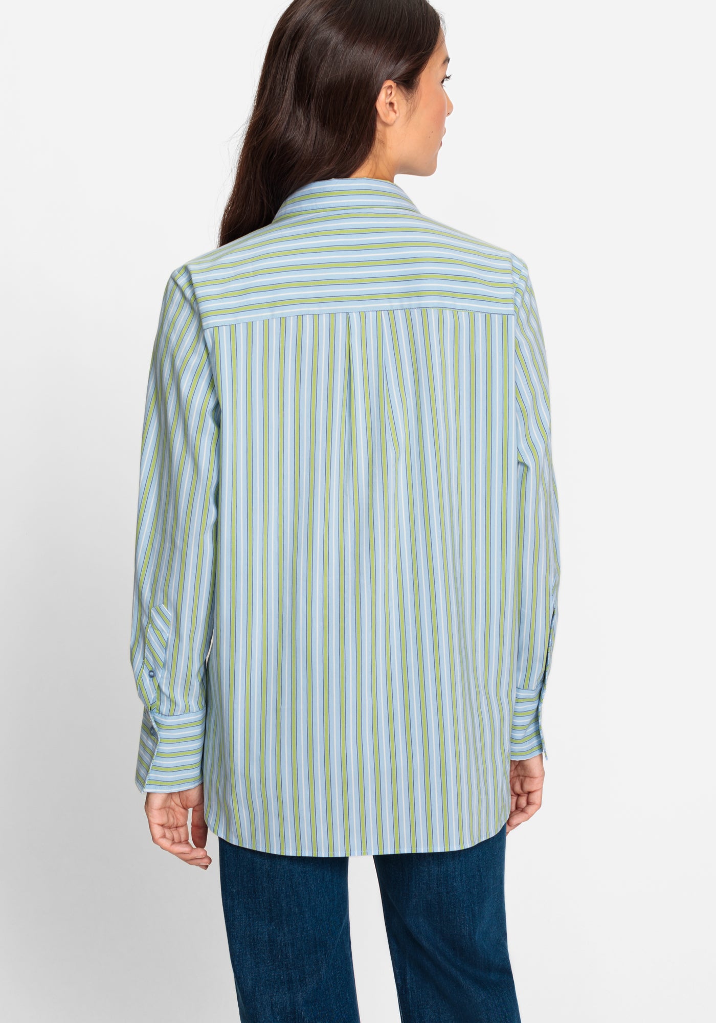 Casual Striped Shirt in Ciel Blue