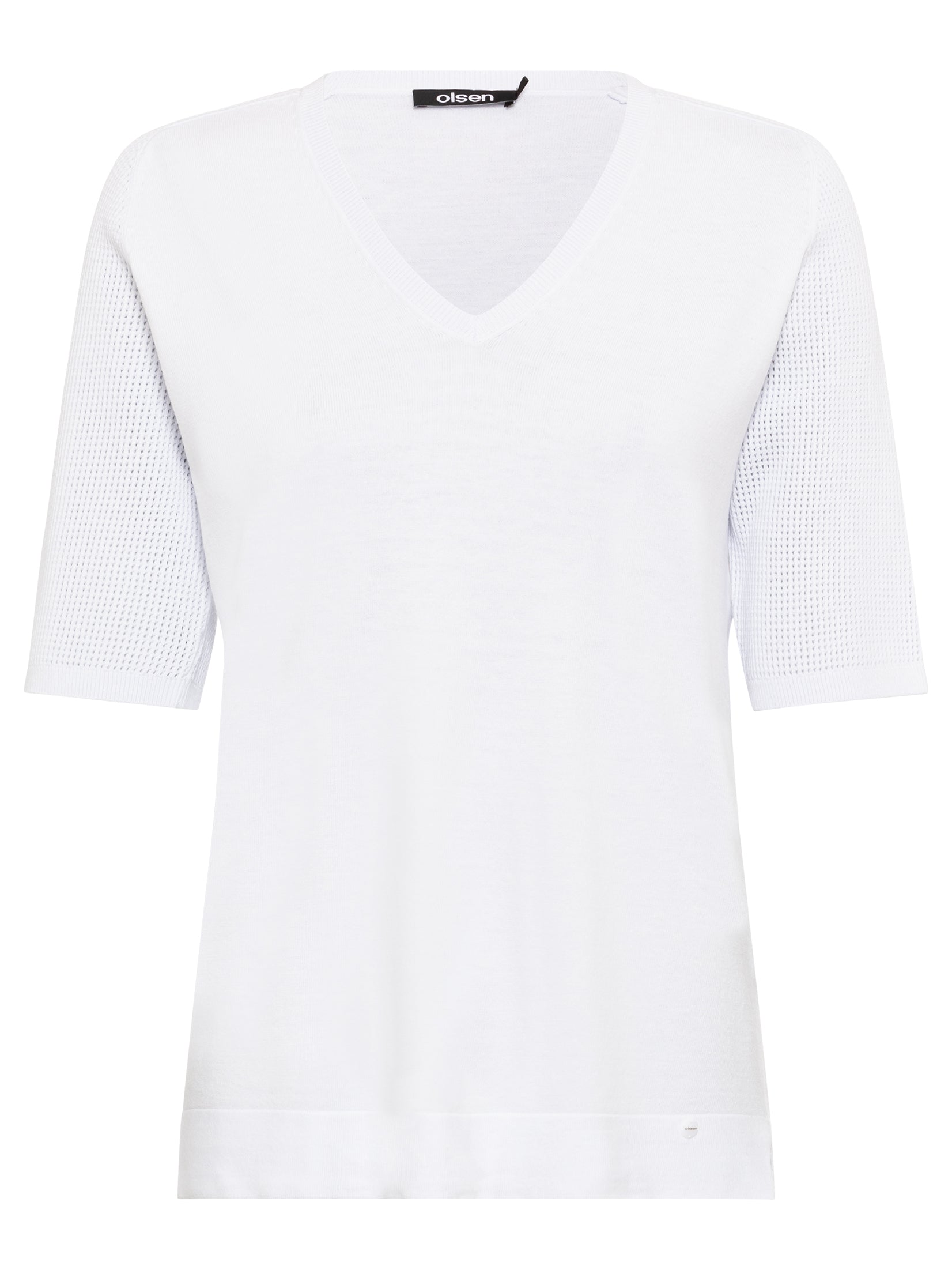 Short Sleeve Pullover in White