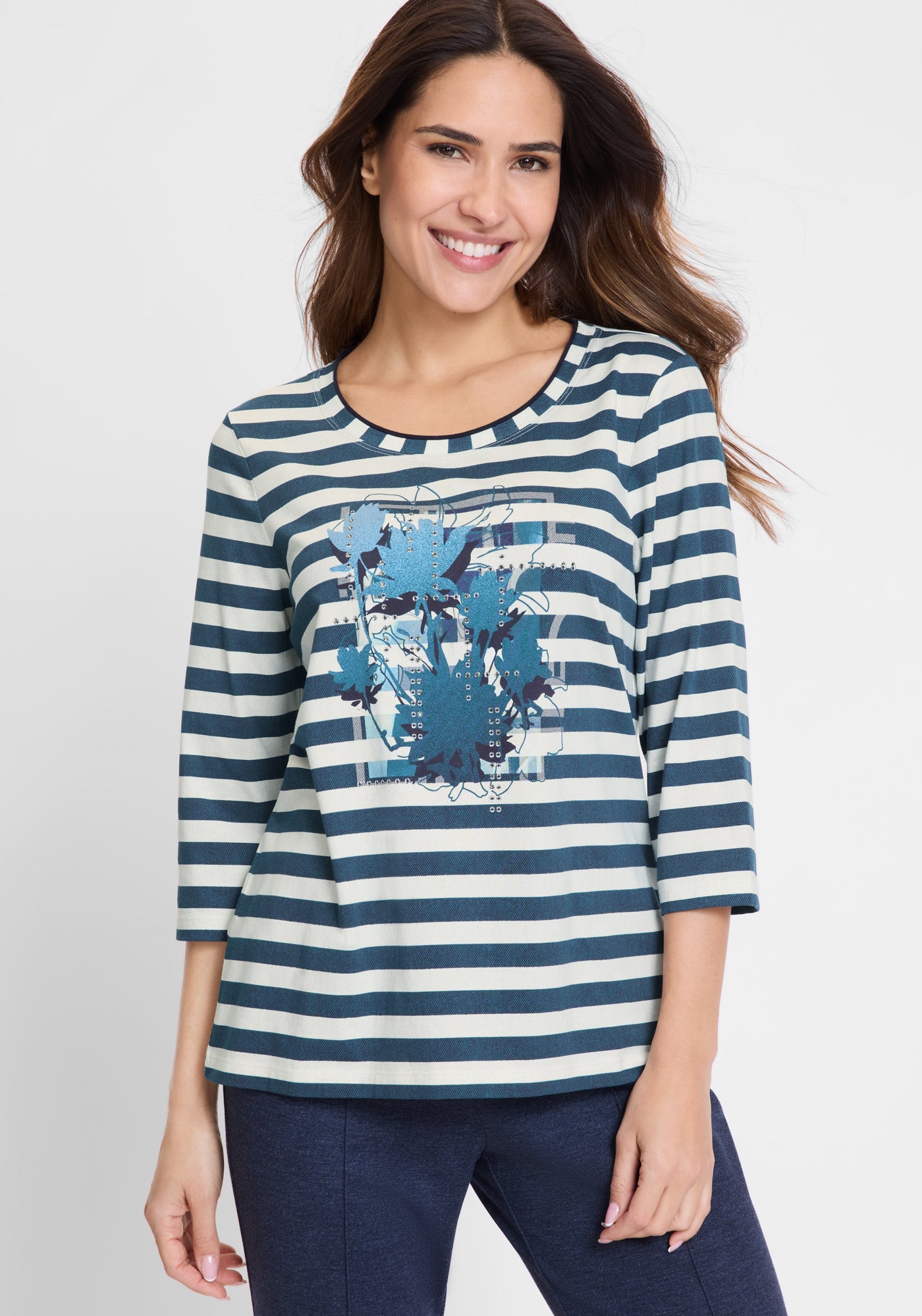 Long Sleeve T-Shirt in Midnight Teal