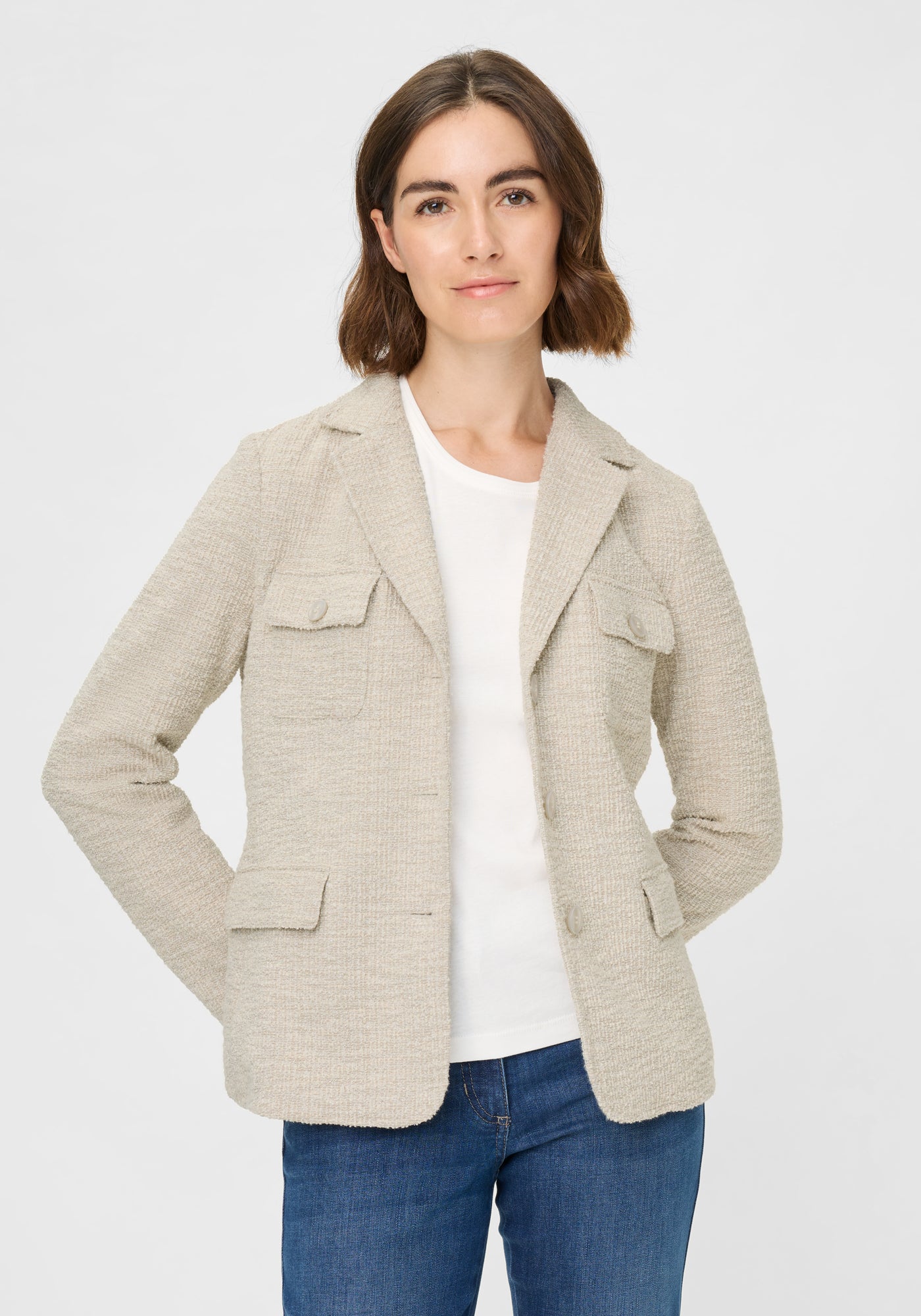 Indoor Jacket in Almond Beige