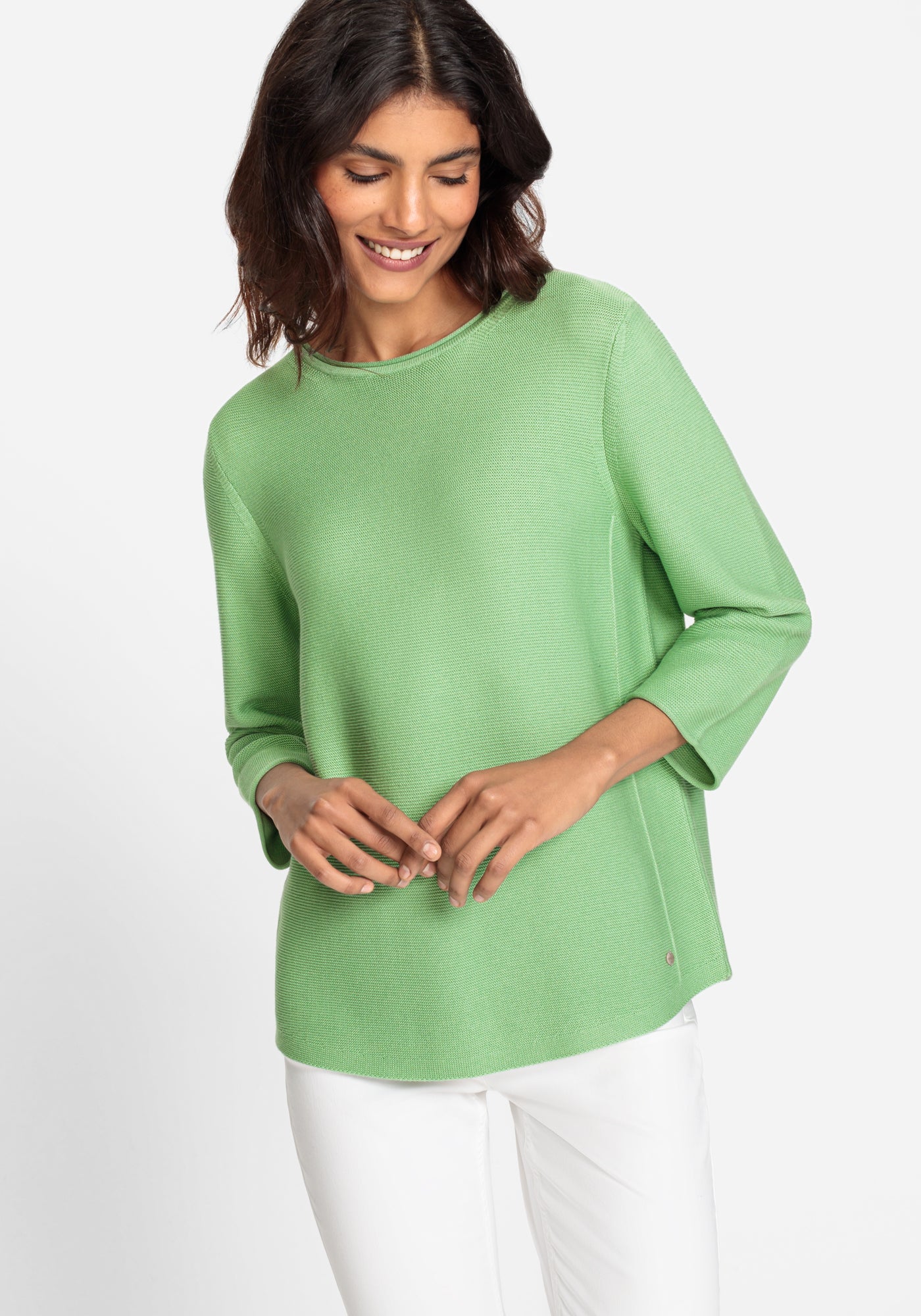Long Sleeve Pullover in Pistachio