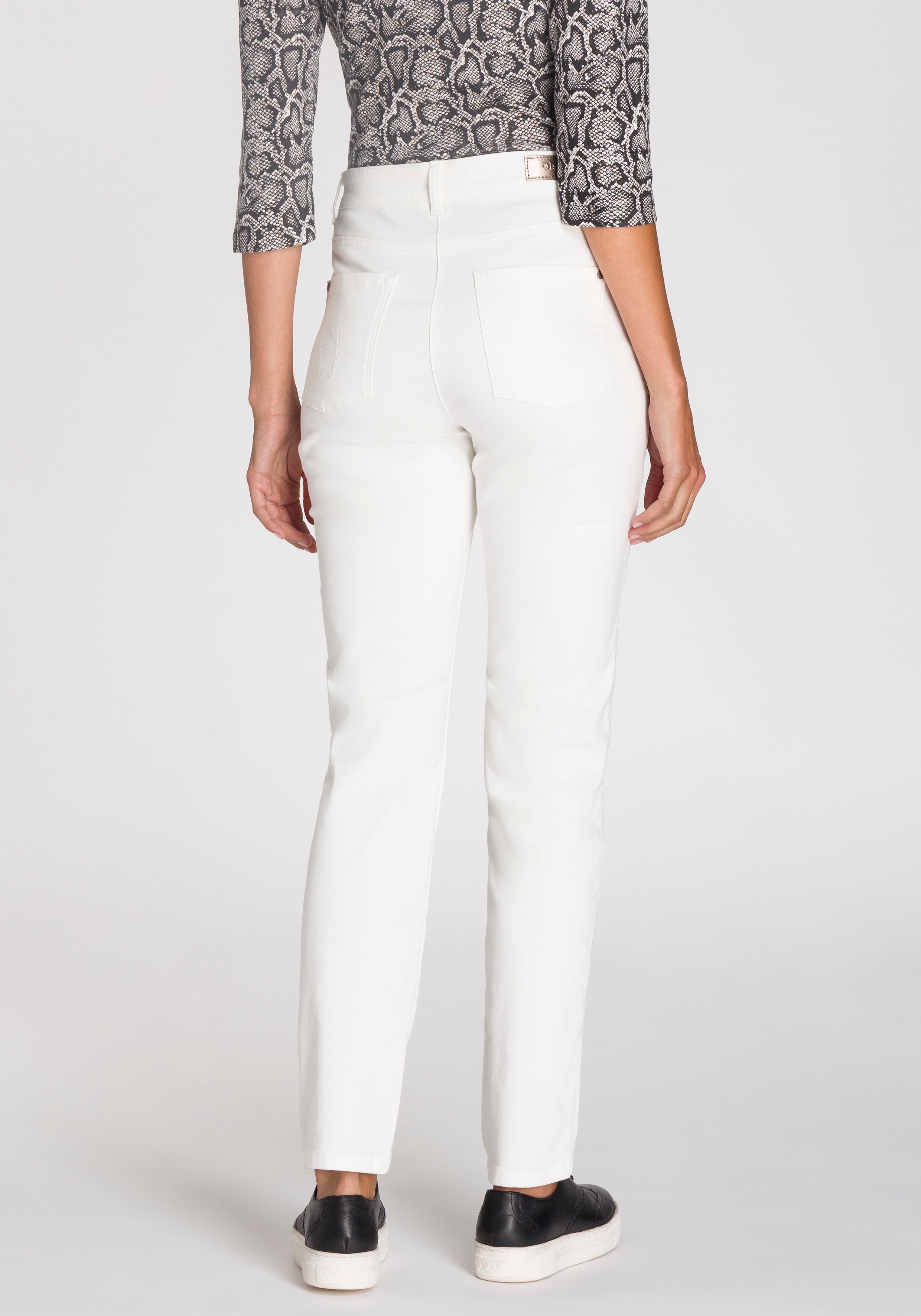 Slim Fit Jean in Off White