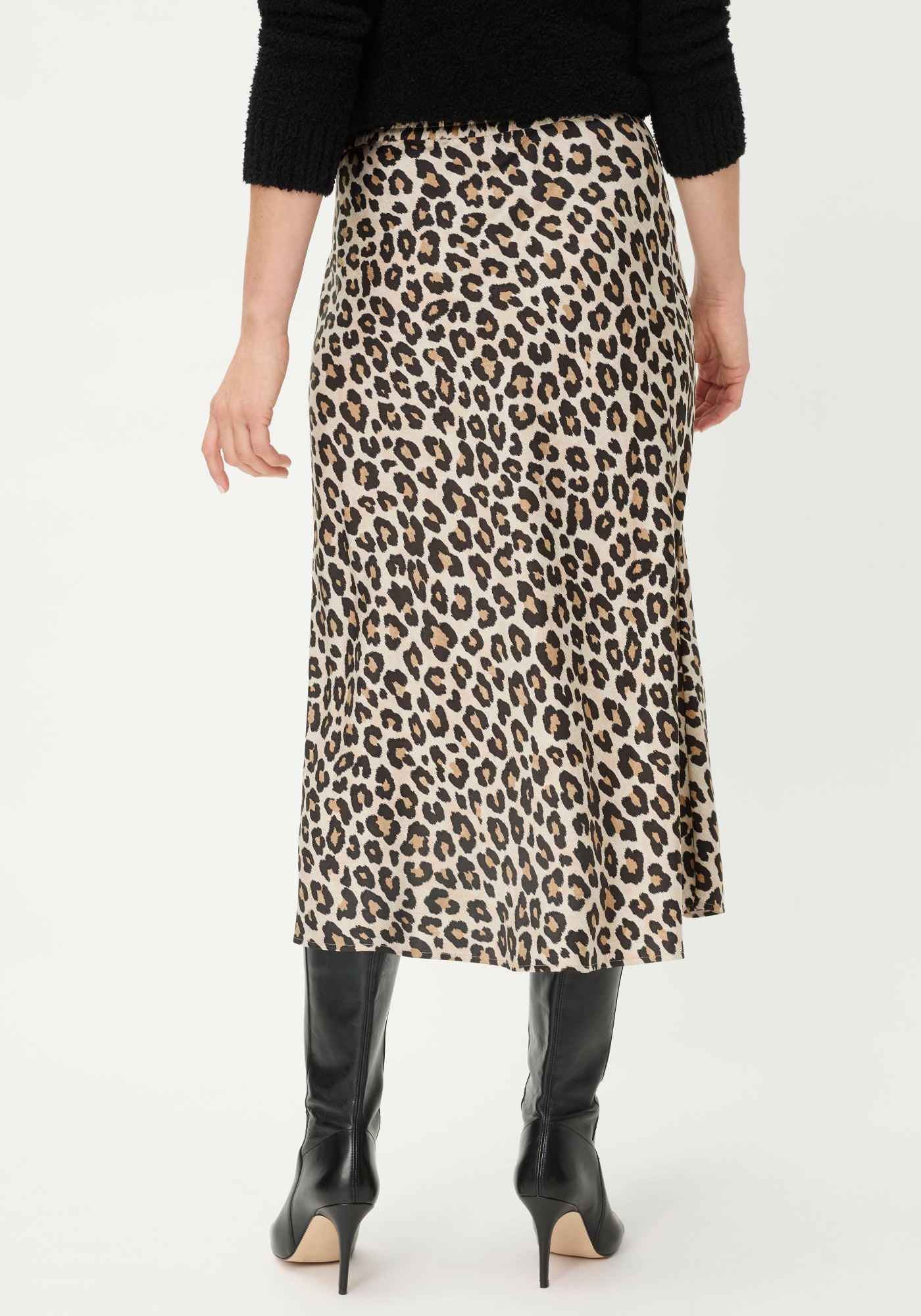 Animal Print Maxi Skirt in Warm Biscuit