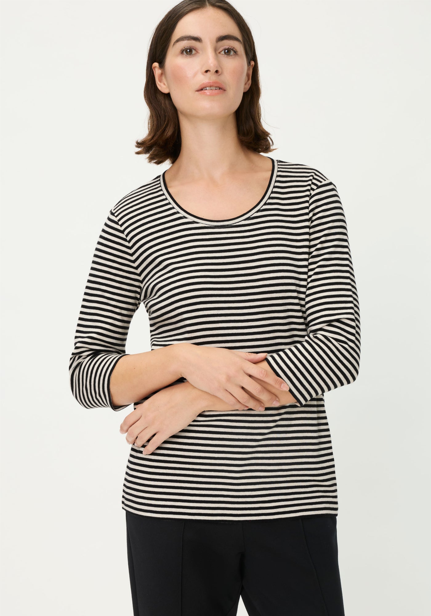 Stripe T-Shirt in Light Biscuit