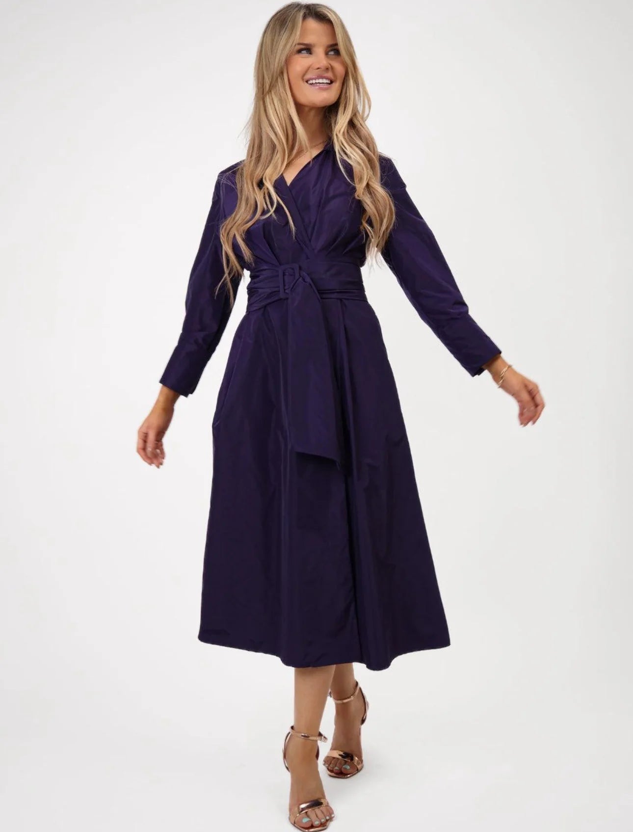 Penelope Midi Dress in Purple