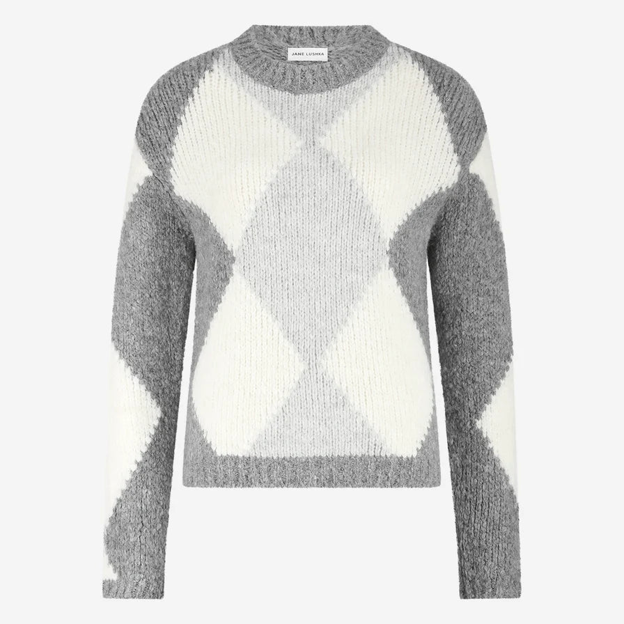 Rhomboids Pullover in Grey