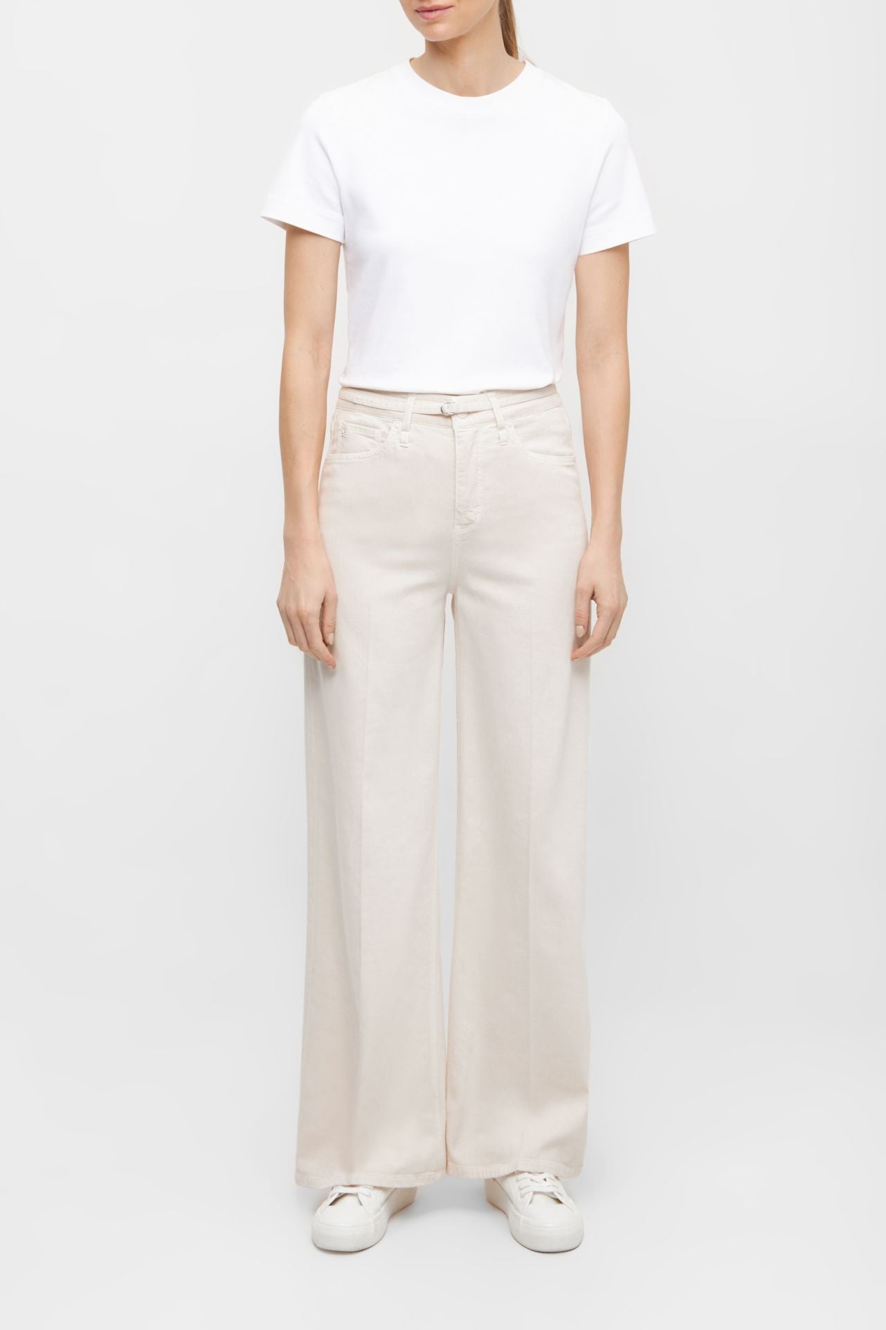 Sventy Belt Jeans in Crema