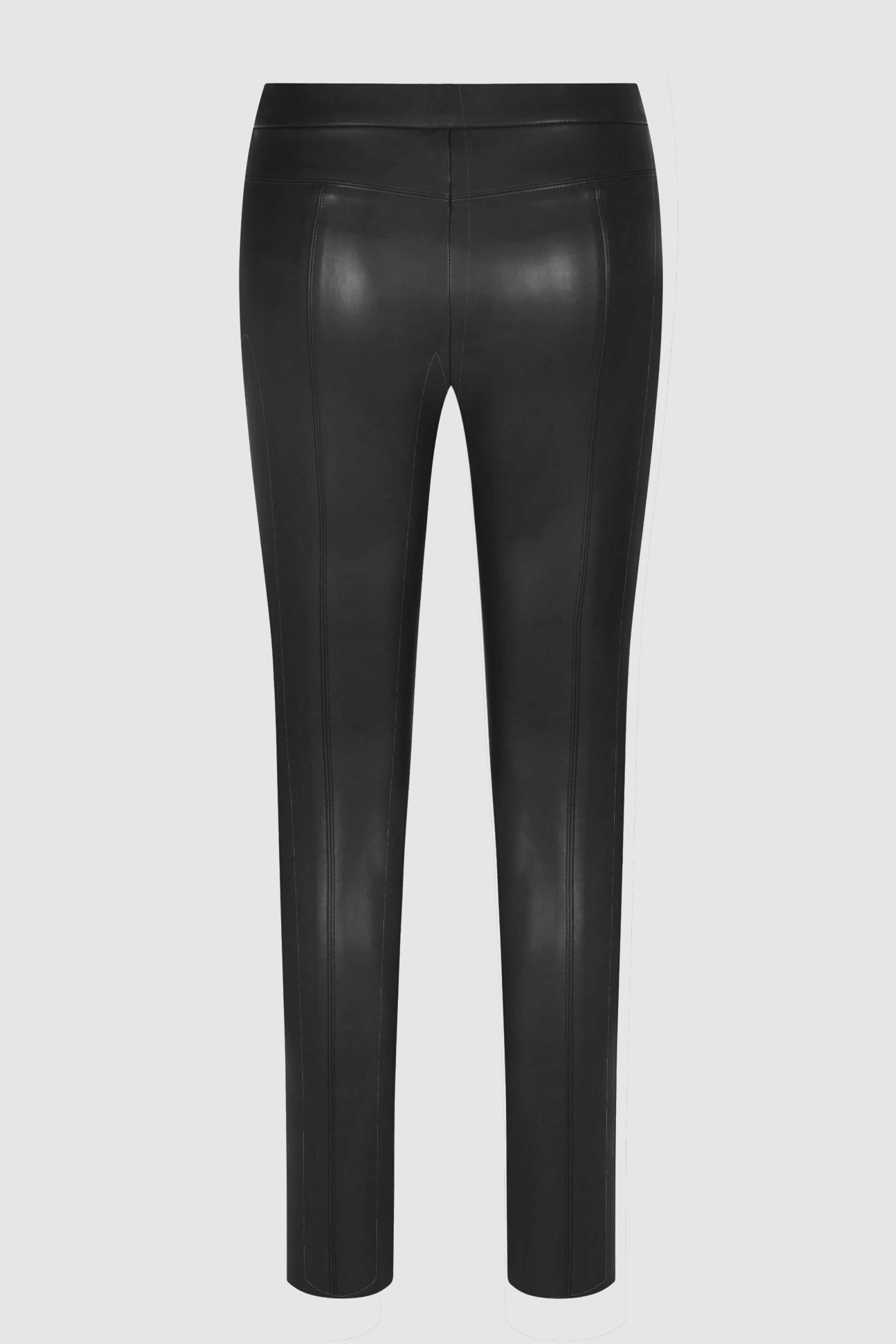 Resa Vegan Leather Trouser in Black