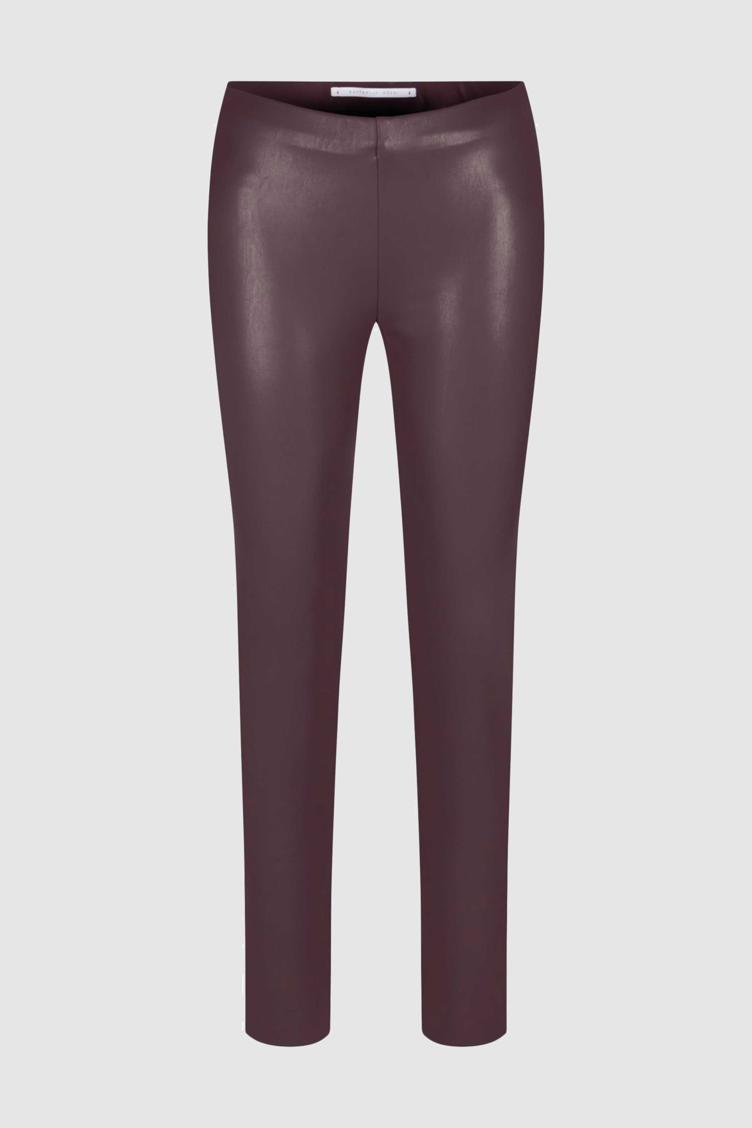 Resa Vegan Leather Trouser in Burgandy