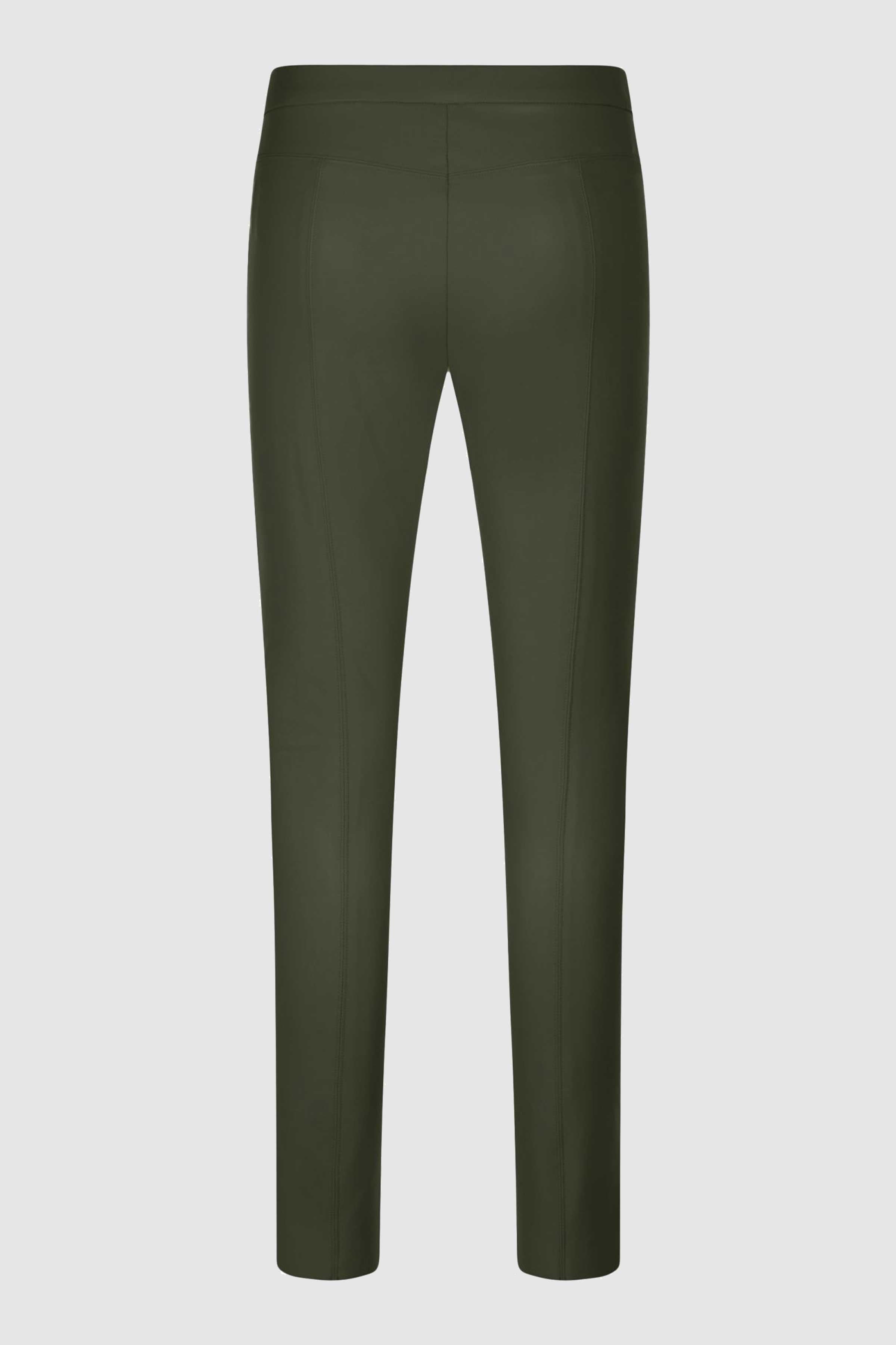 Resa Vegan Leather Trouser in Olive