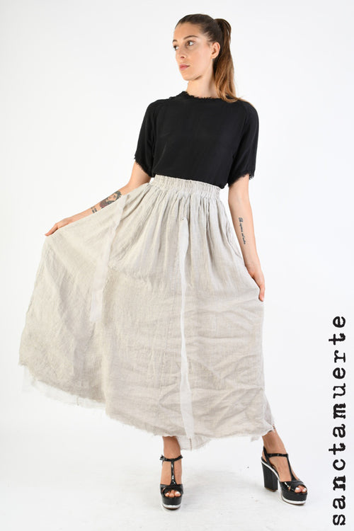 Adjustable Linen Skirt in Desert