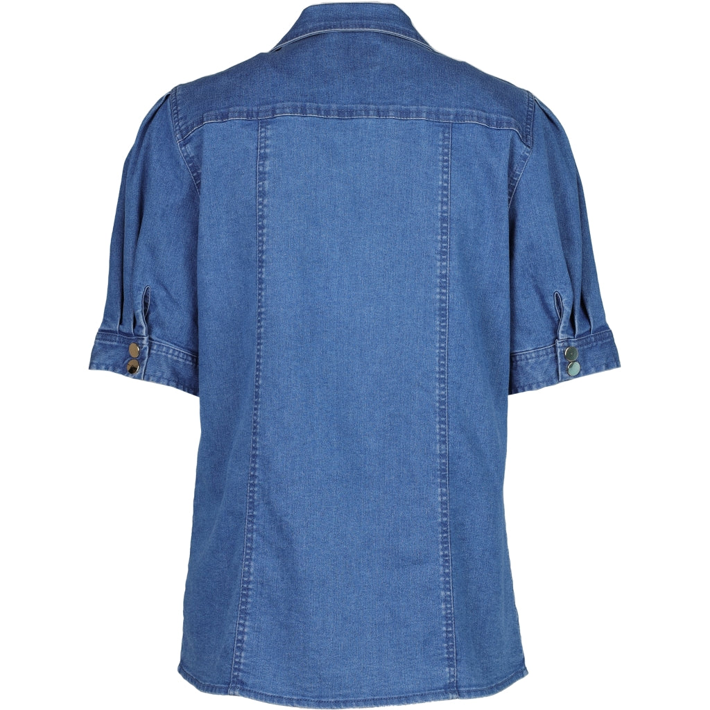 Taia Short Sleeve Shirt in Denim Blue