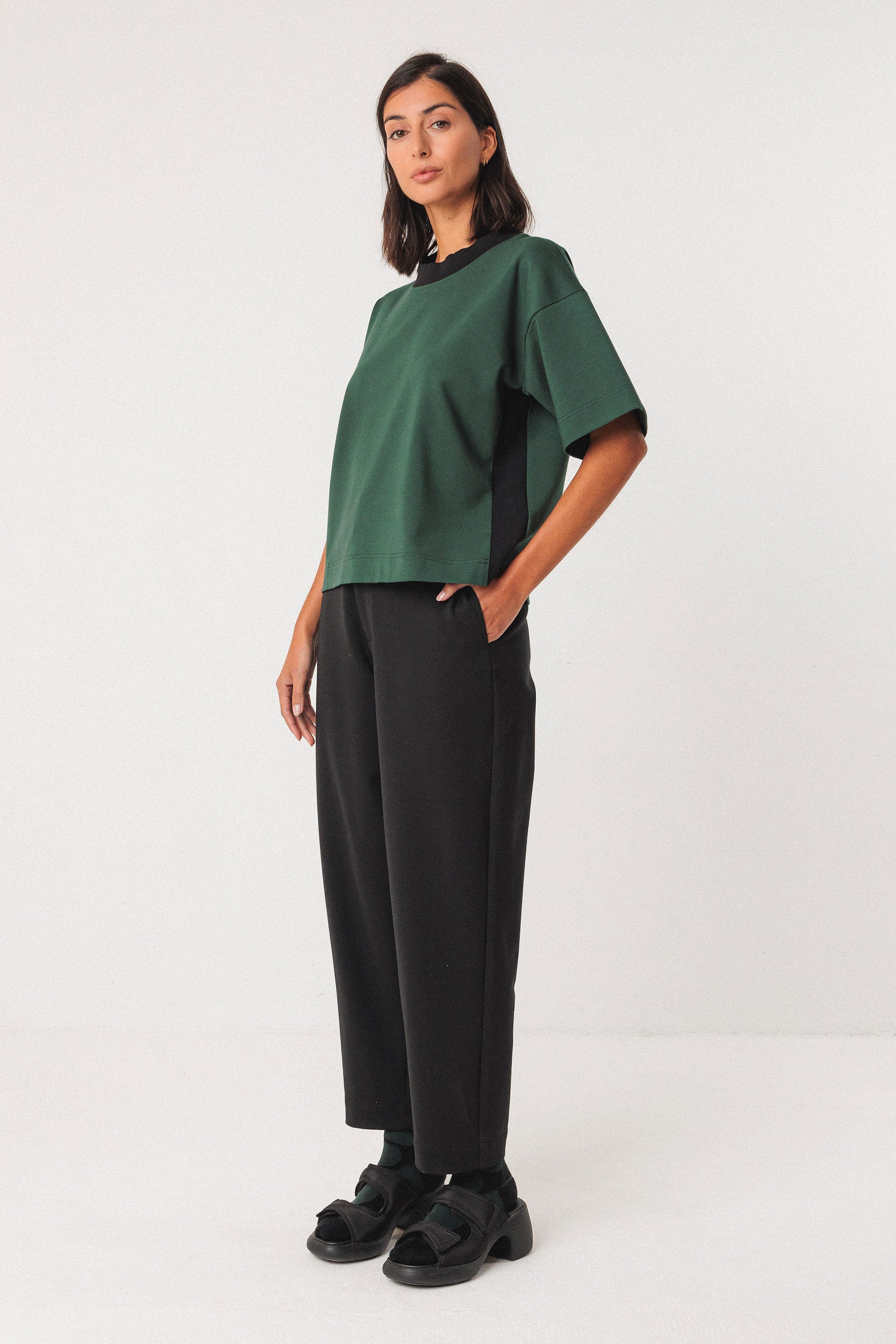 Ahatsa T-Shirt in Dark Green