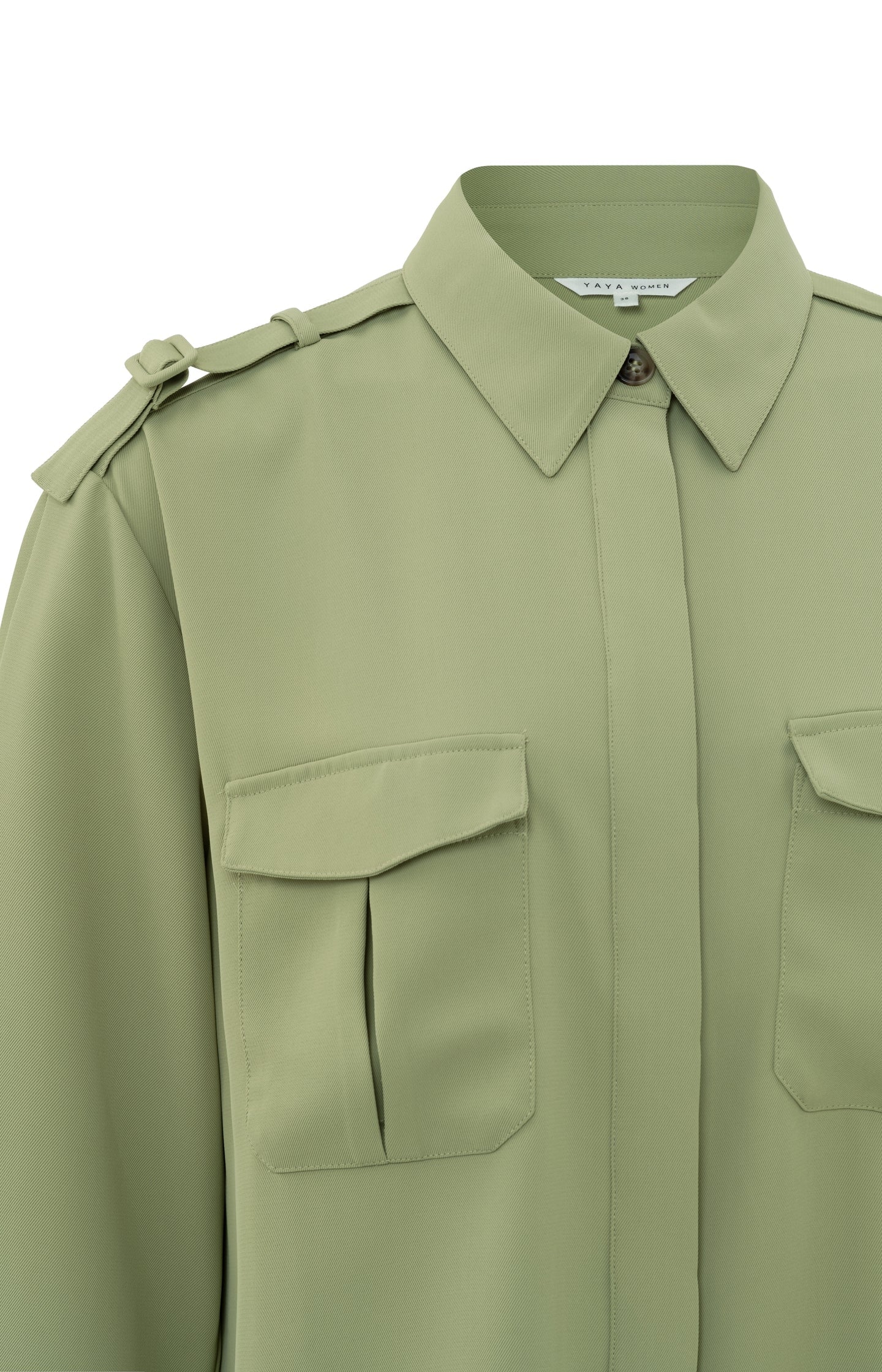 Cargo Jacket with Collar in Sage Green