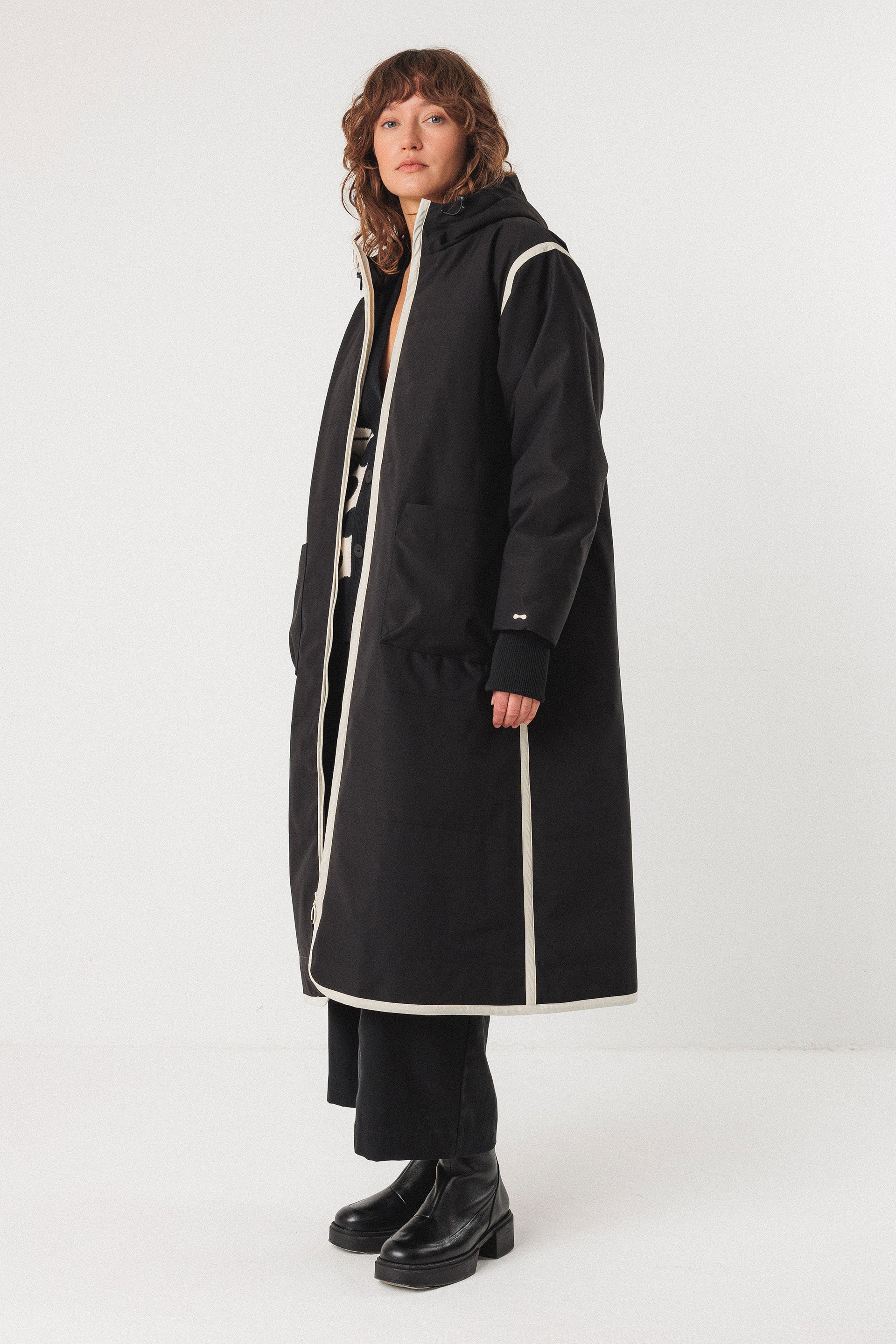 Garai Coat in Black