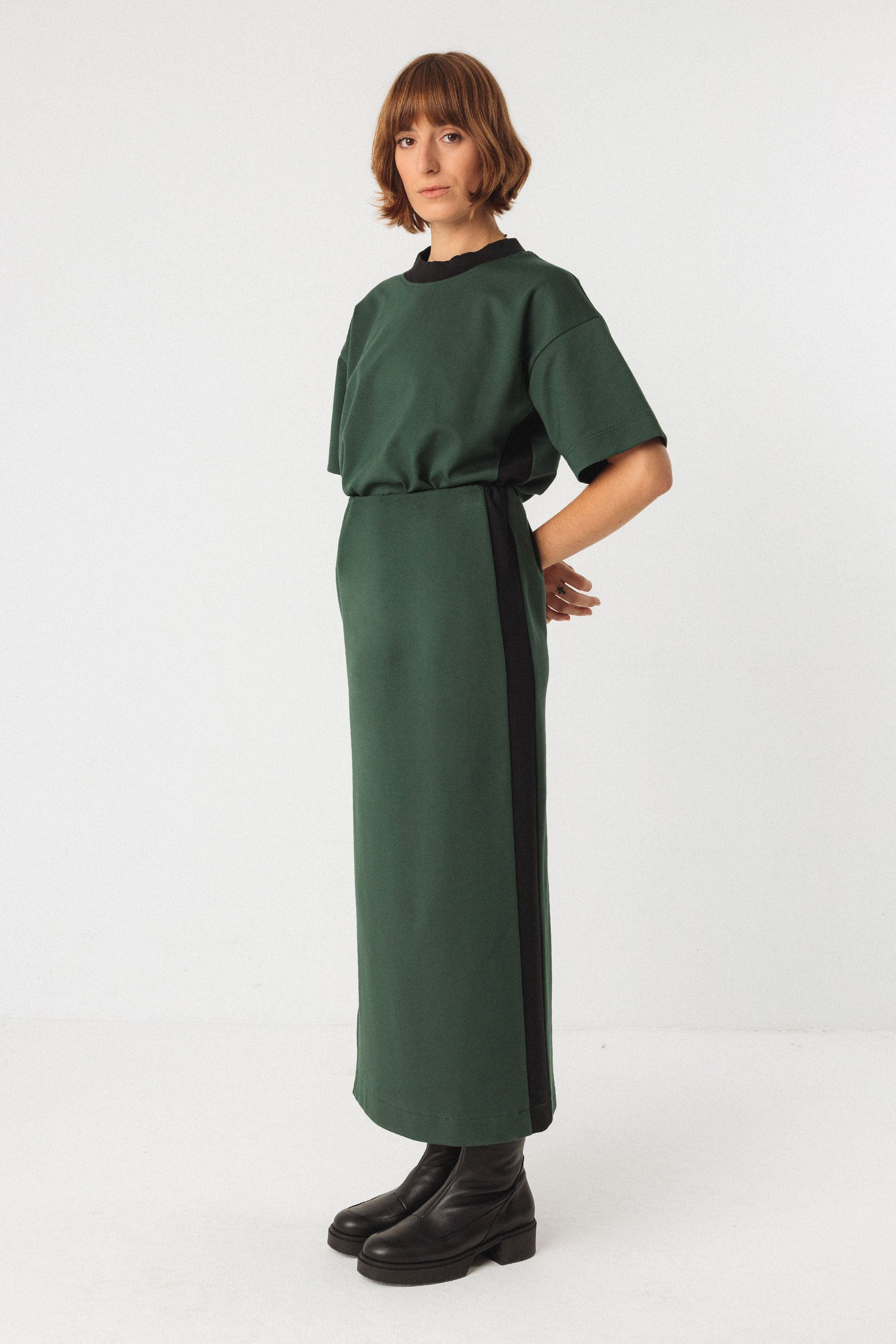 Hozta Skirt in Dark Green