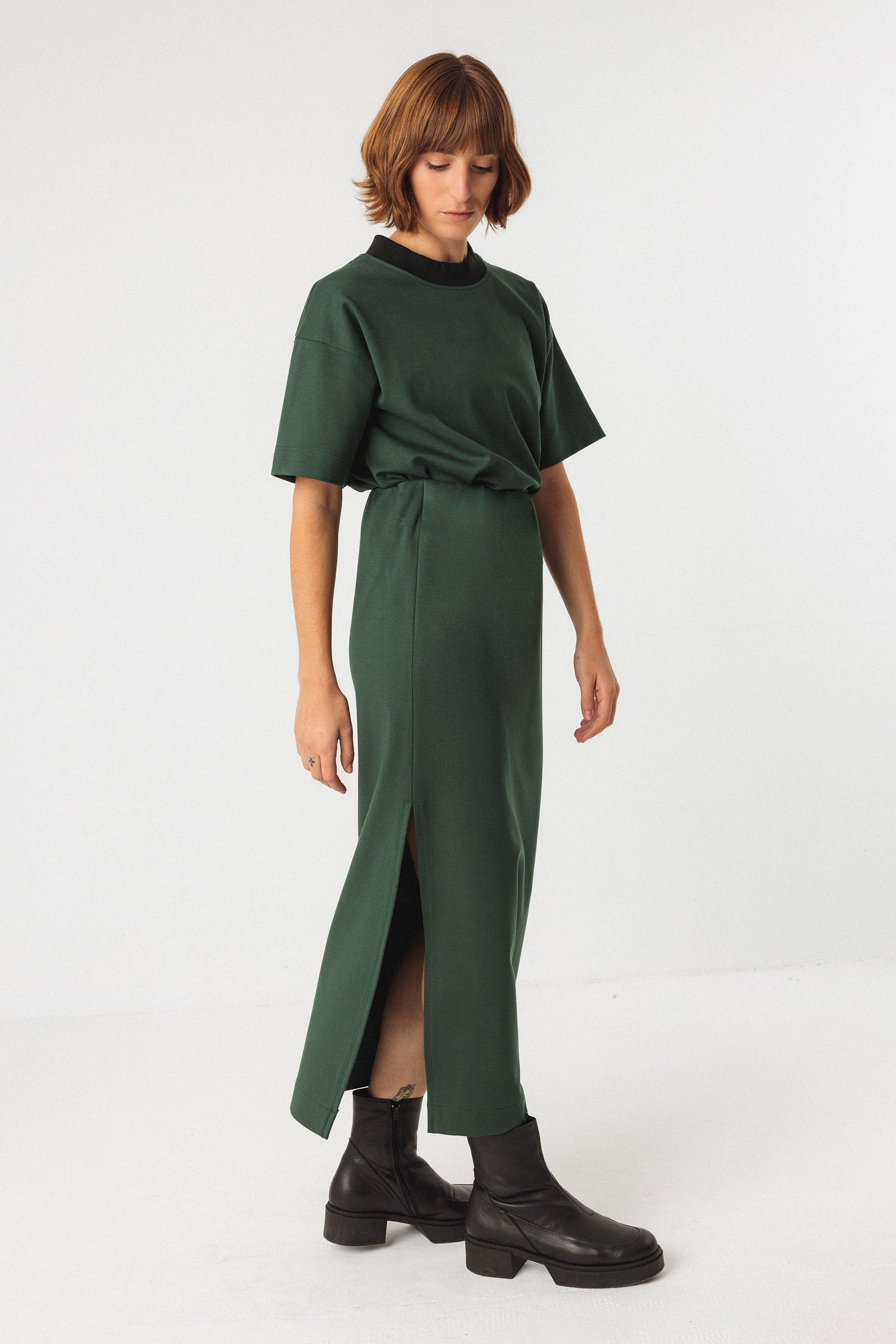 Hozta Skirt in Dark Green