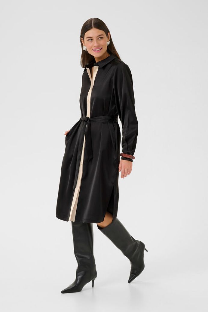 Annabelle Shirt Dress in Black