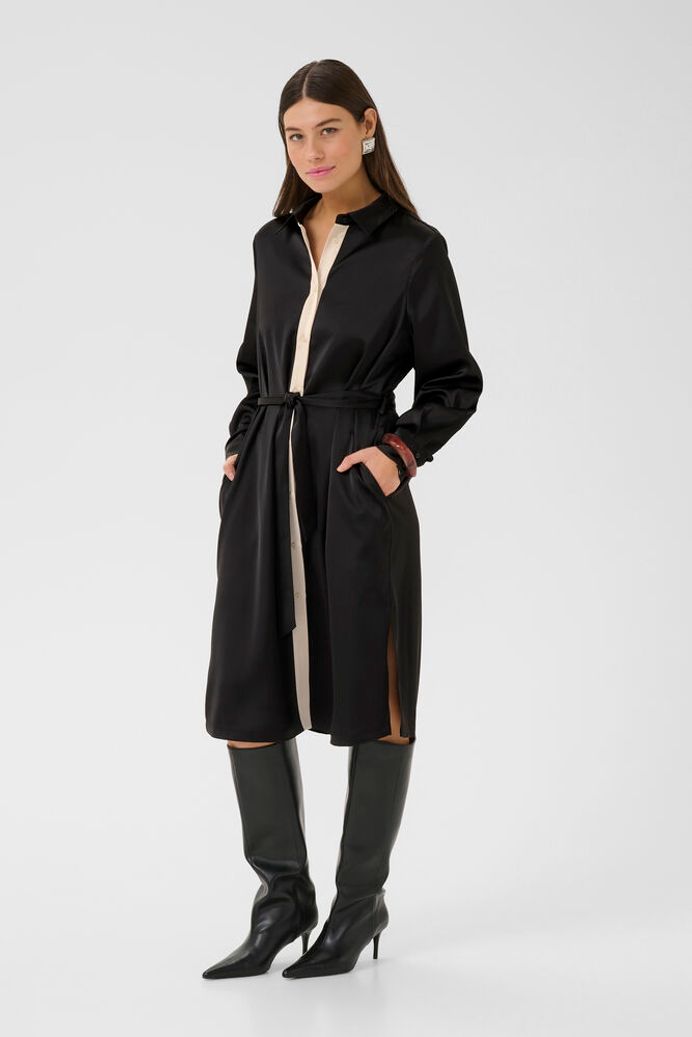 Annabelle Shirt Dress in Black