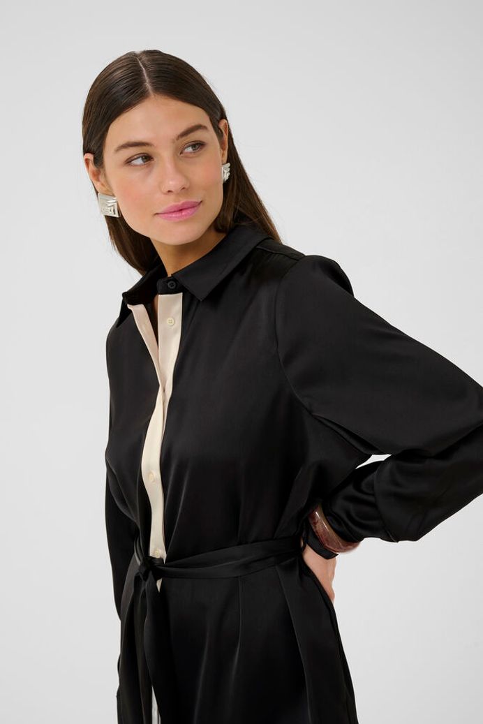 Annabelle Shirt Dress in Black