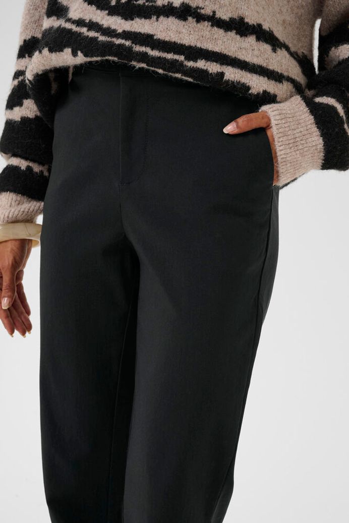 Benghta Long Flare Trouser in Black
